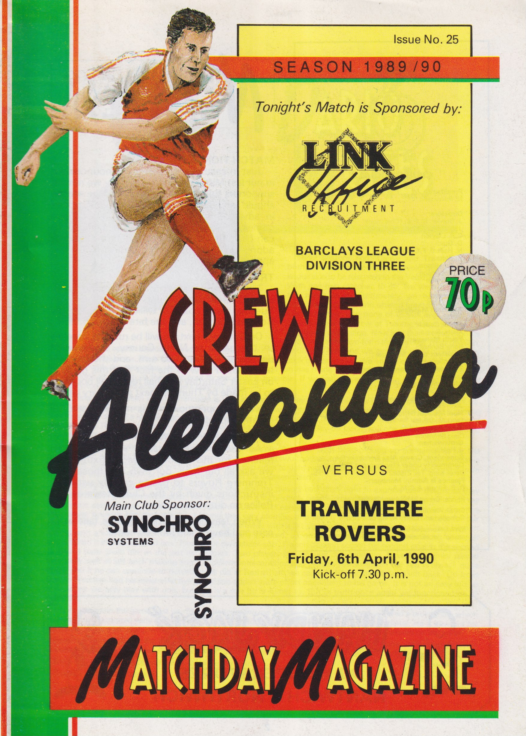 Match Programme for 06/04/1990