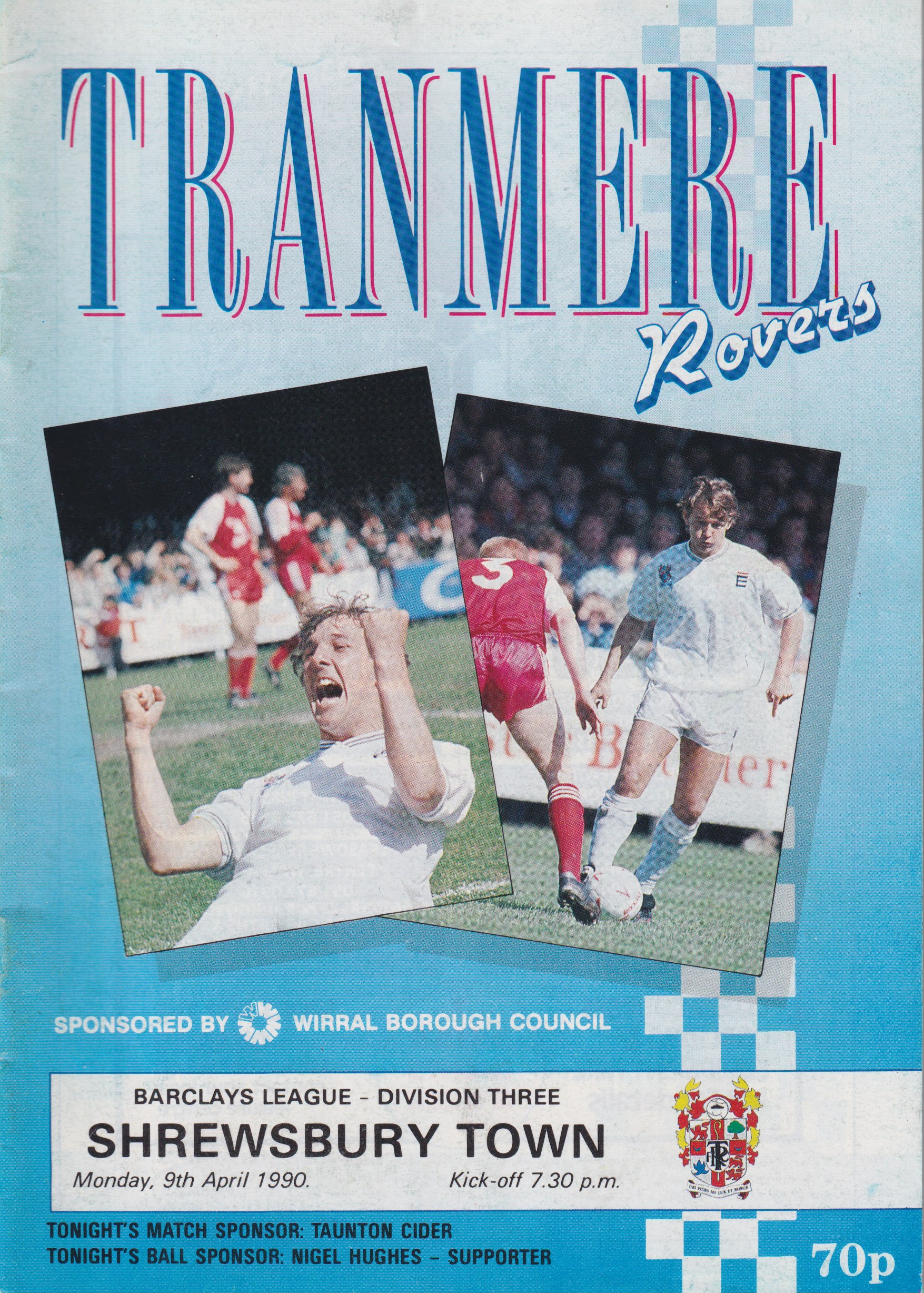 Match Programme for 09/04/1990