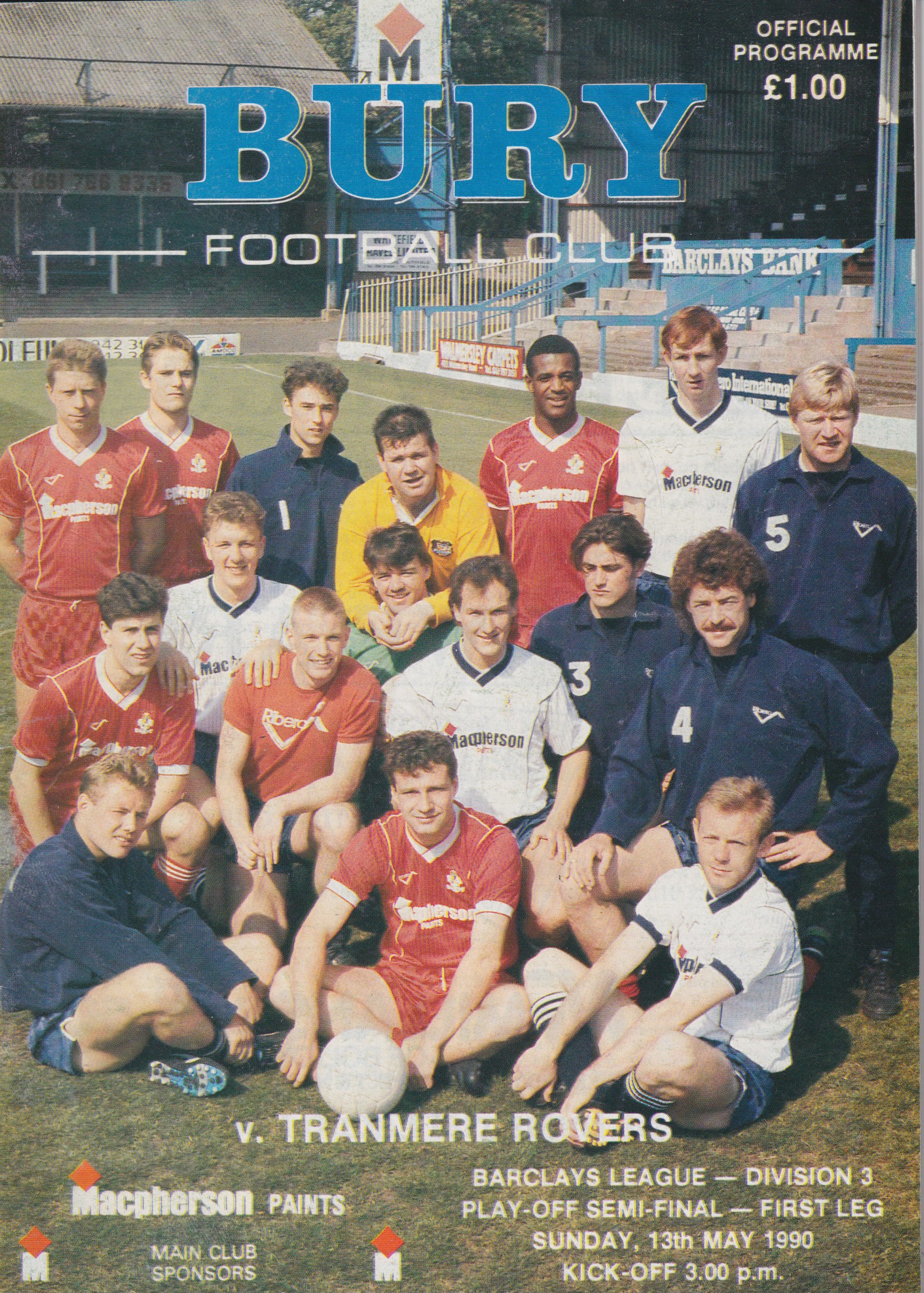 Match Programme for 13/05/1990
