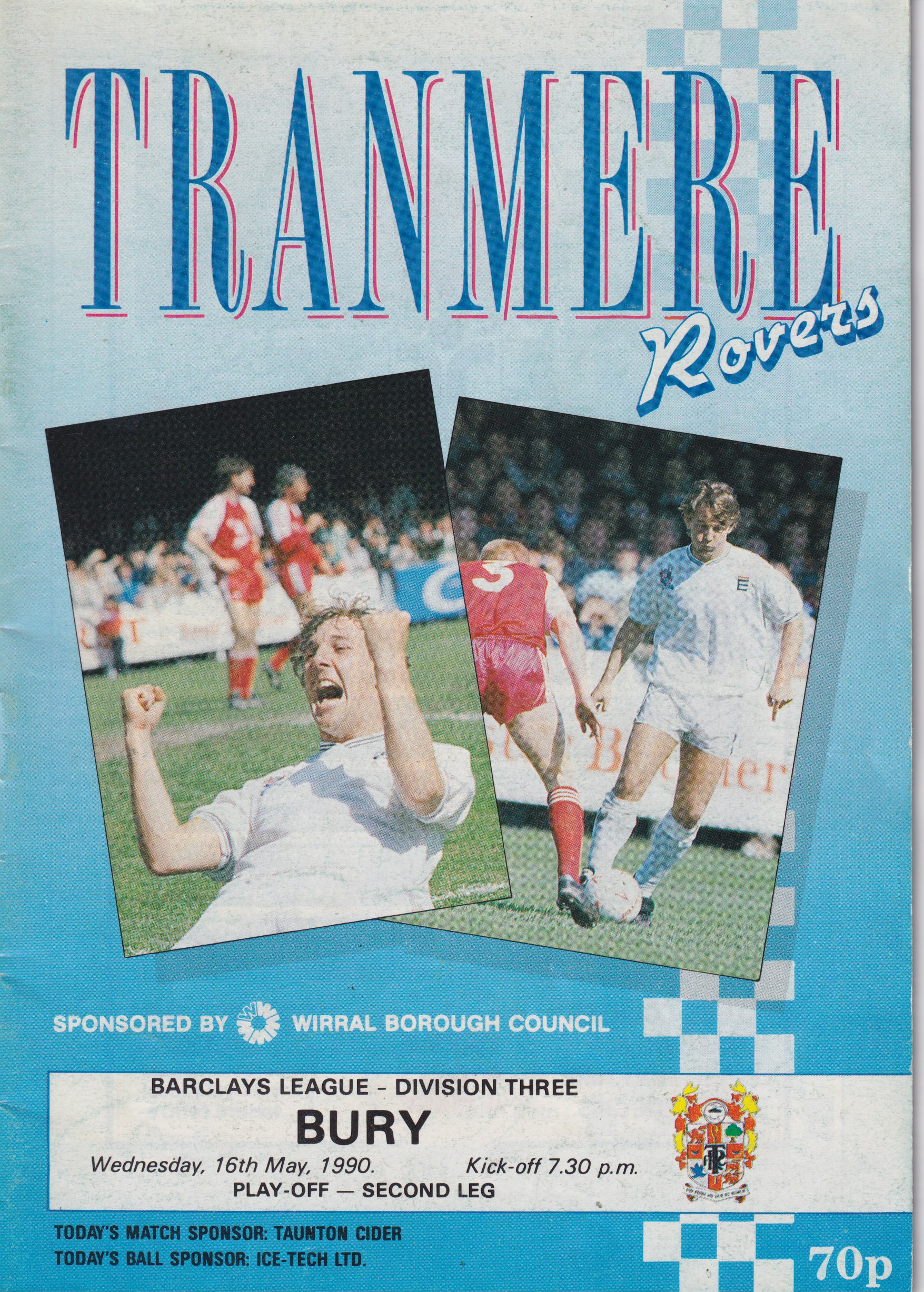 Match Programme for 16/05/1990