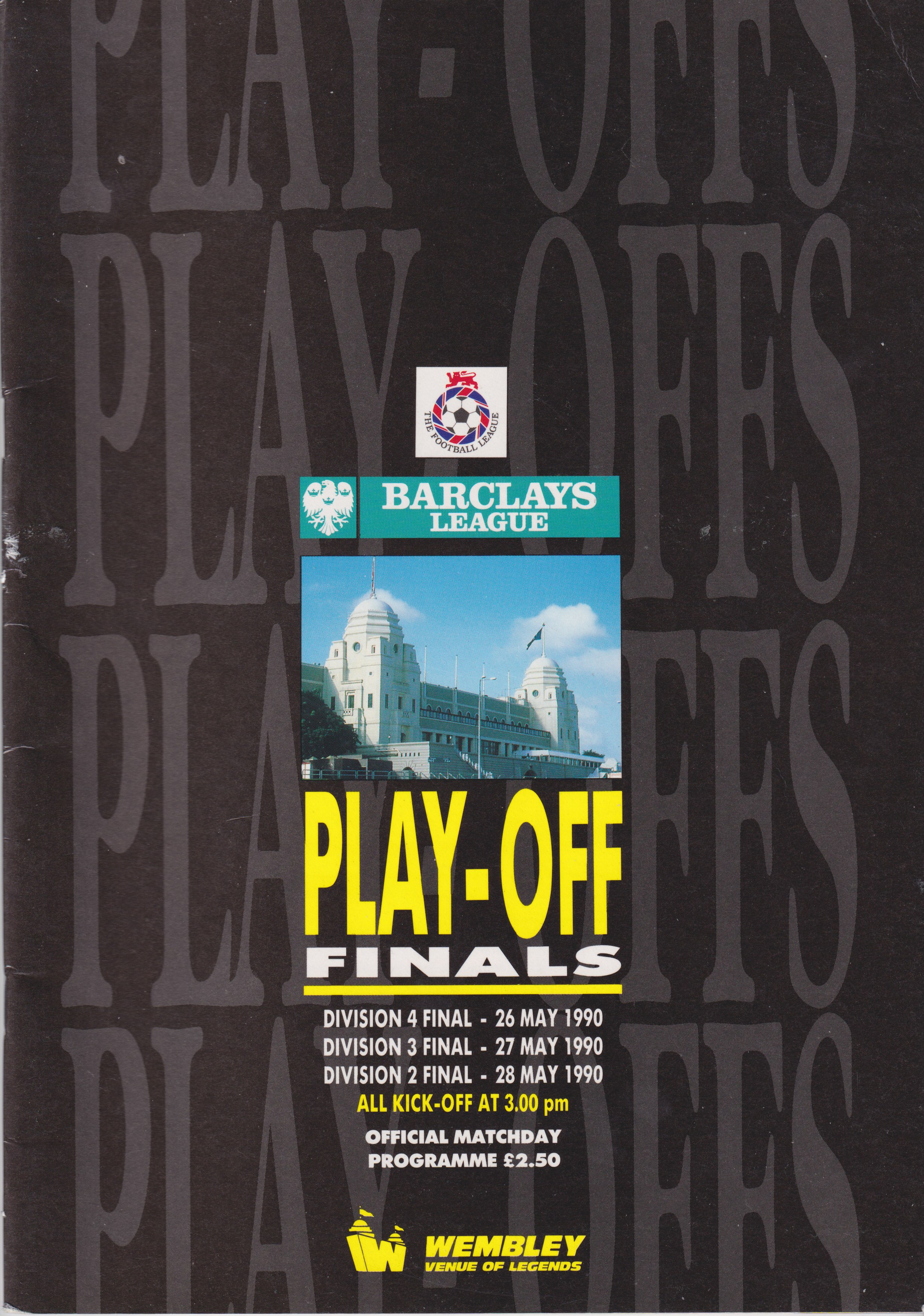 Match Programme for 27/05/1990
