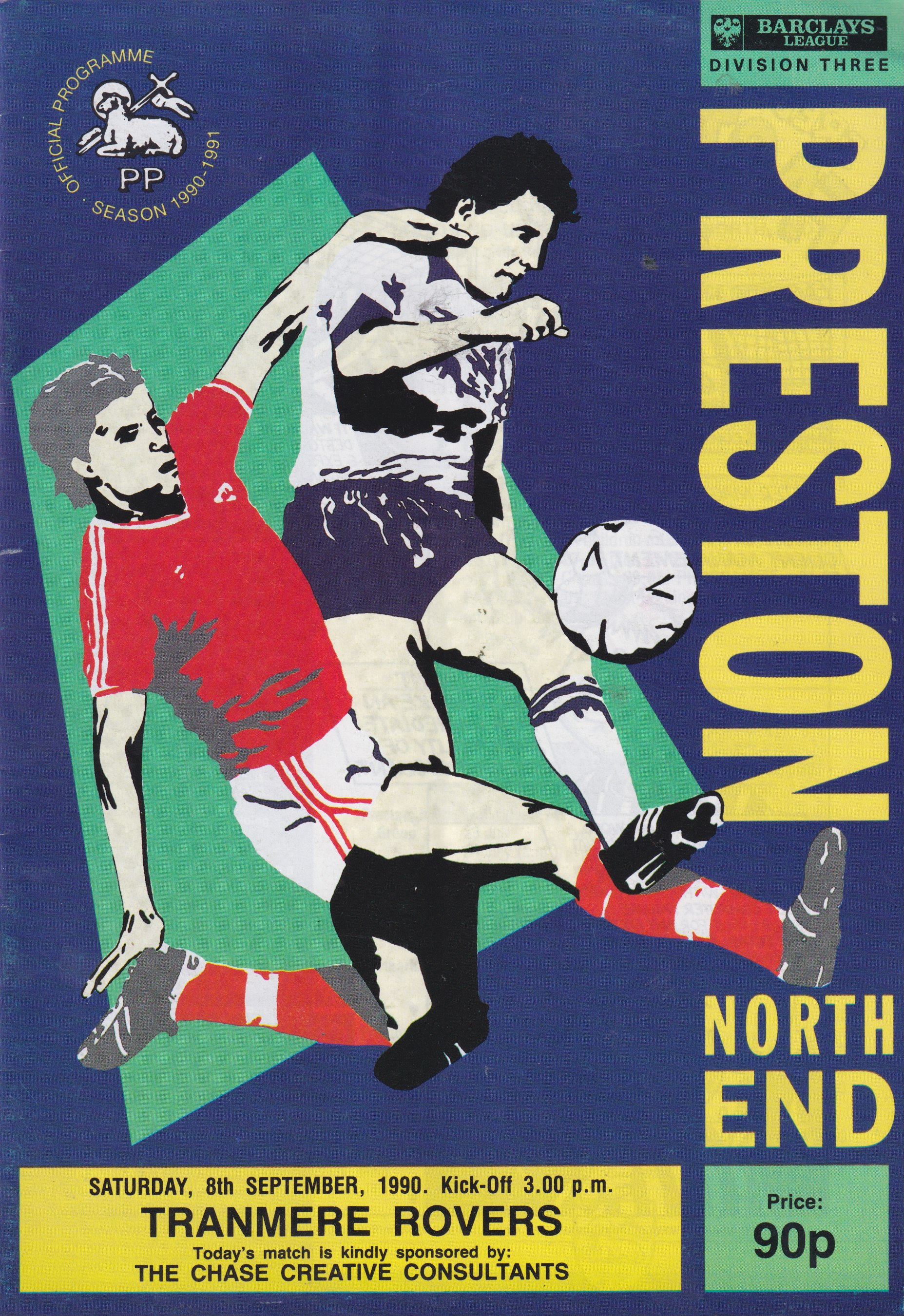 Match Programme for 08/09/1990