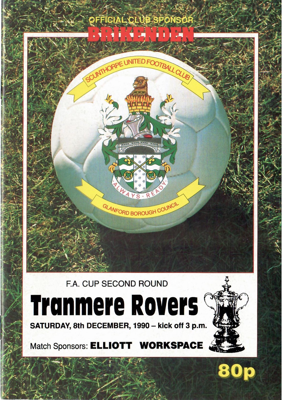 Match Programme for 08/12/1990