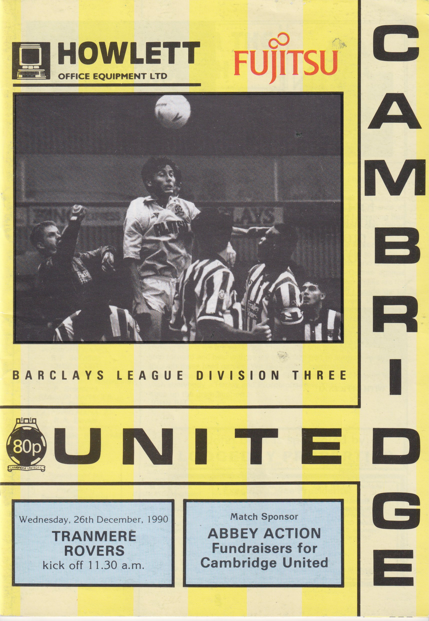 Match Programme for 26/12/1990