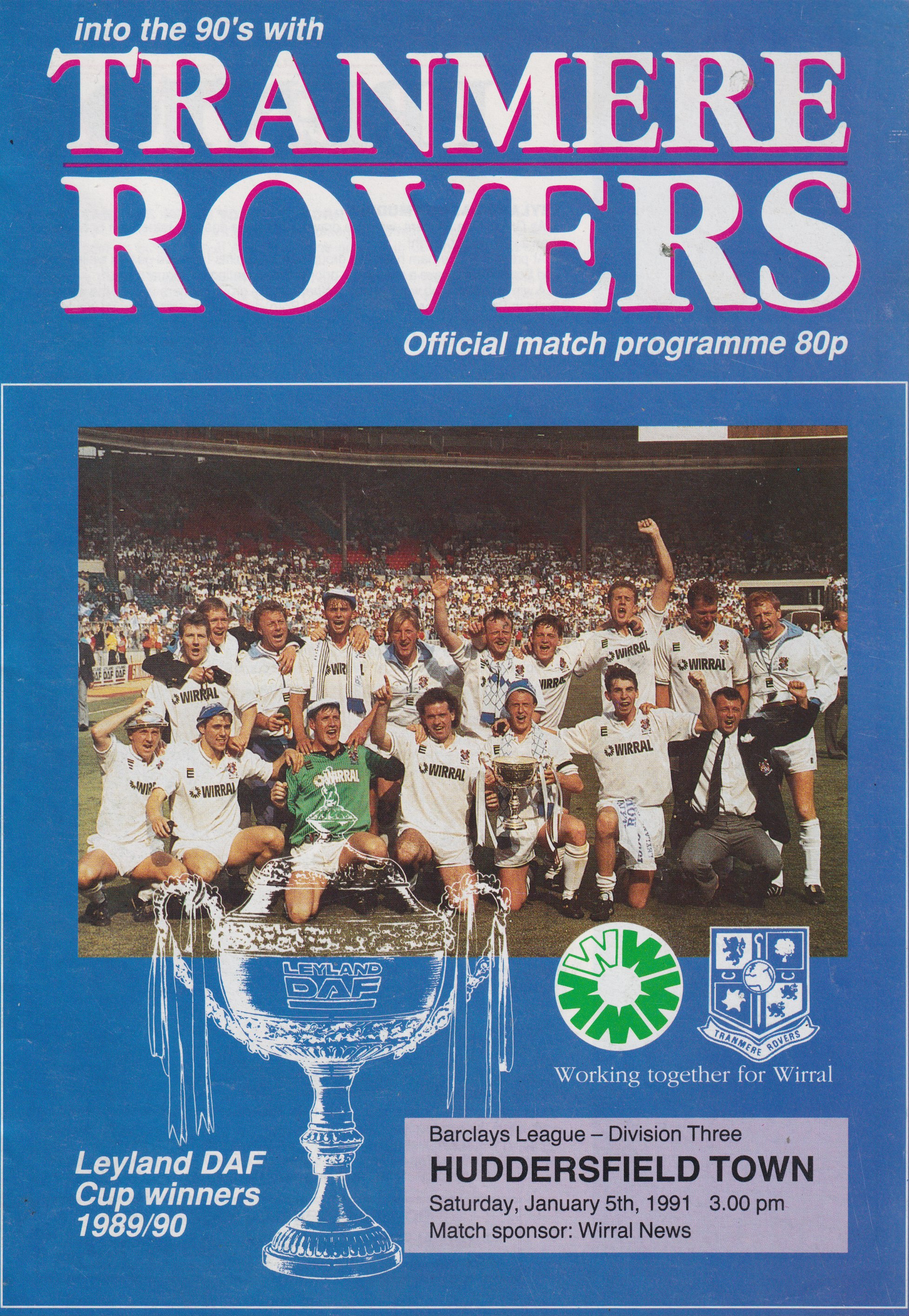 Match Programme for 05/01/1991