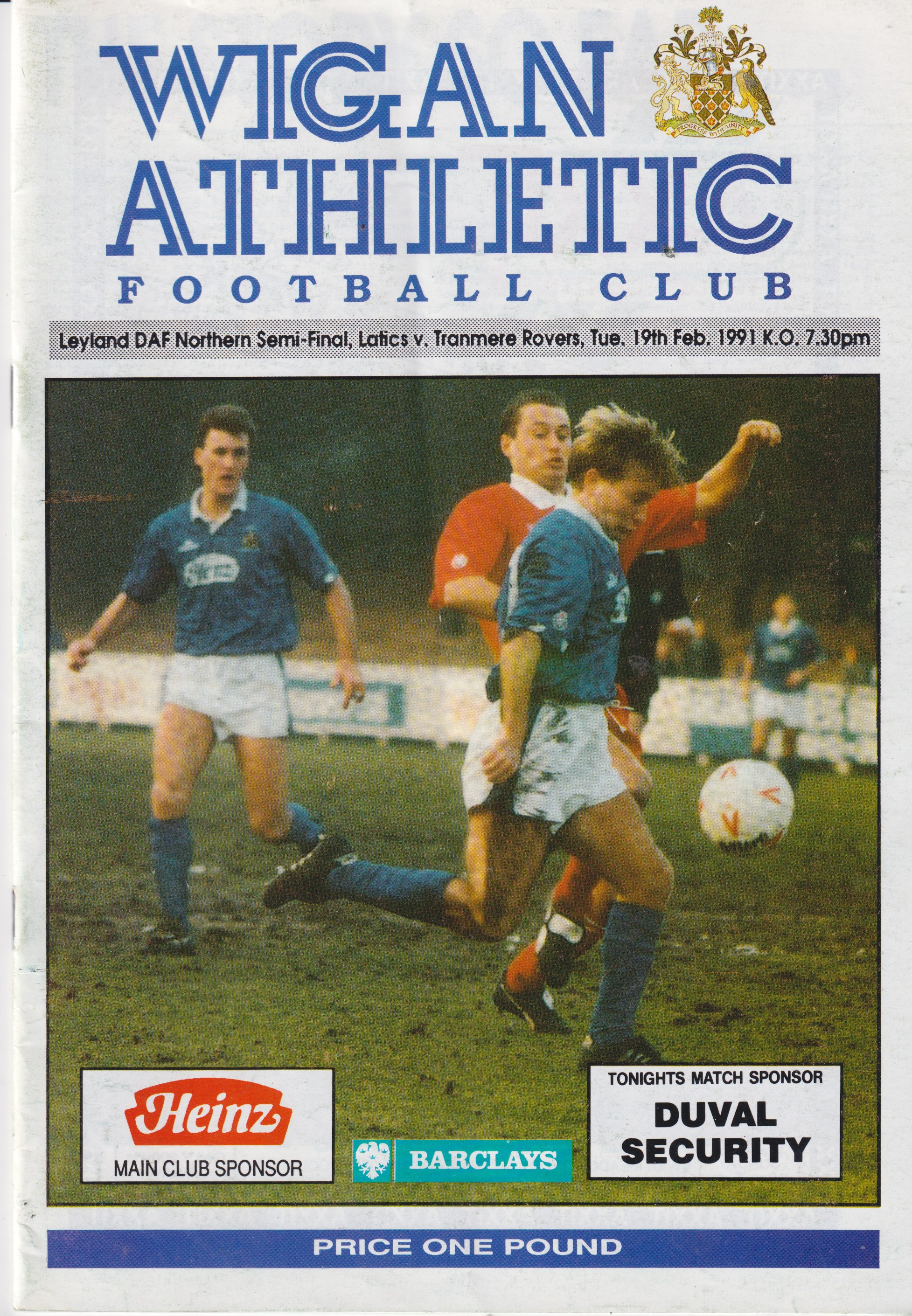 Match Programme for 19/02/1991