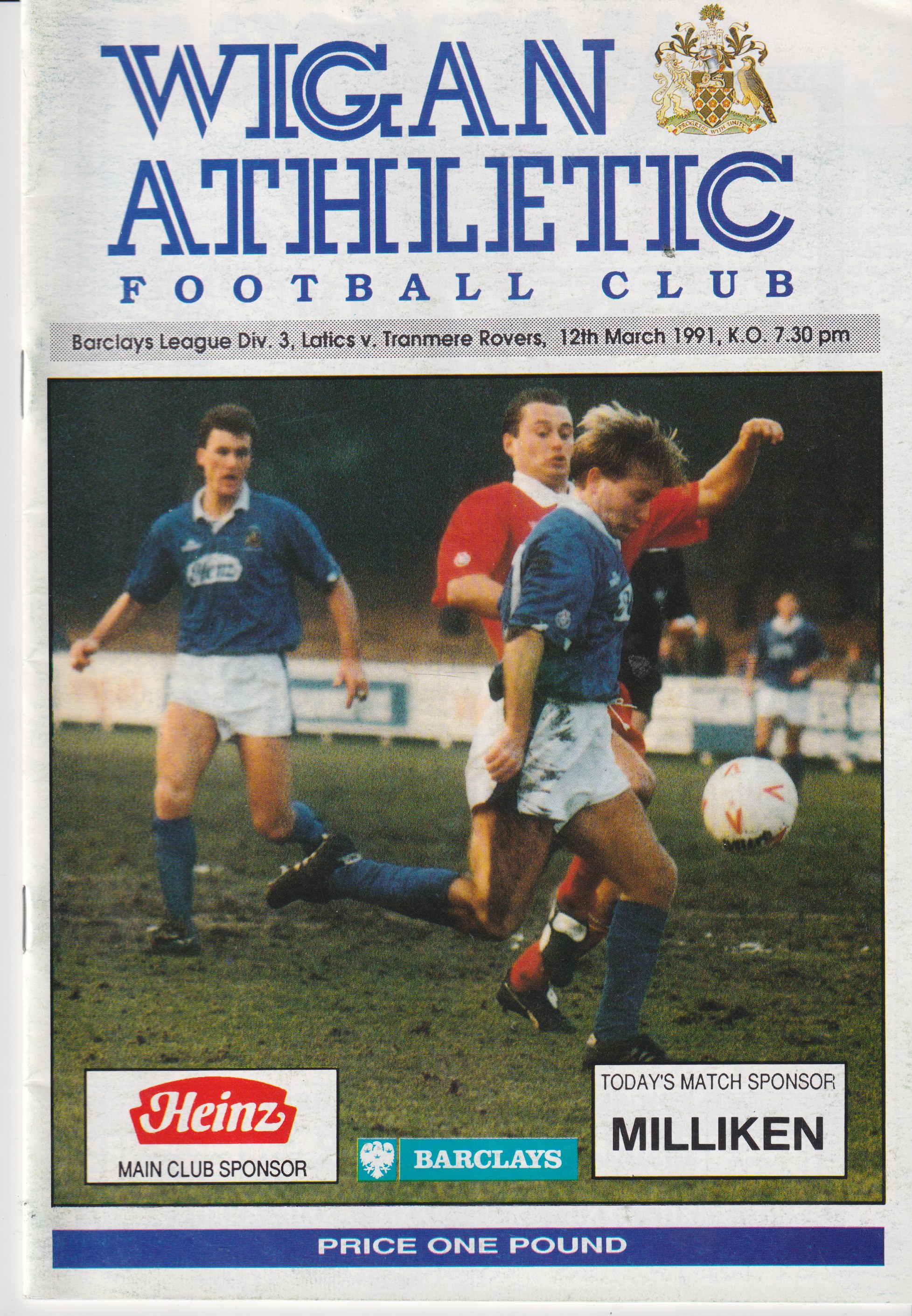 Match Programme for 12/03/1991