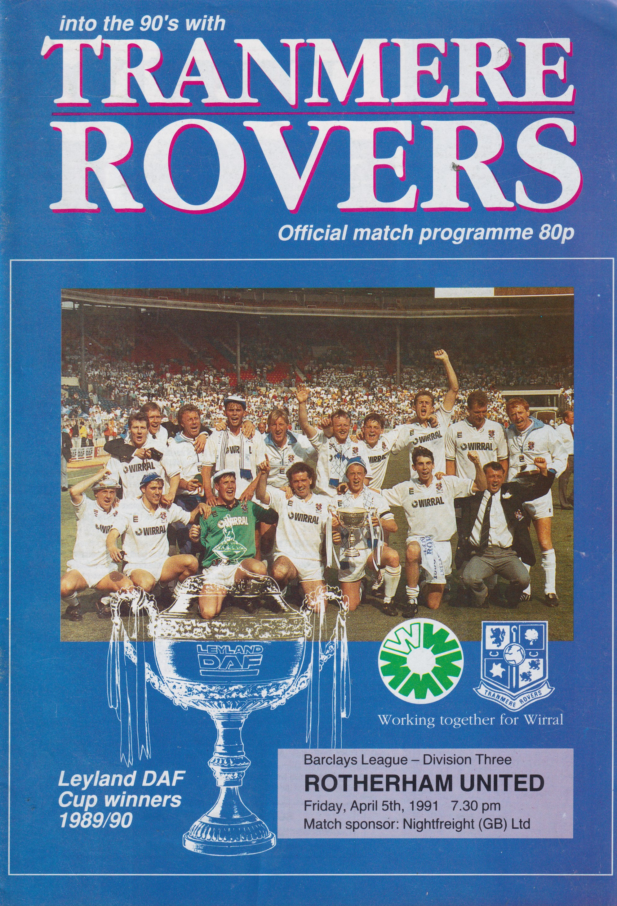 Match Programme for 05/04/1991