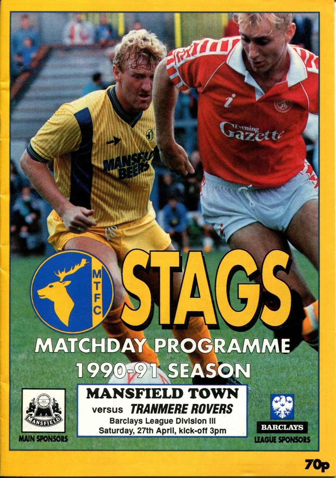 Match Programme for 27/04/1991