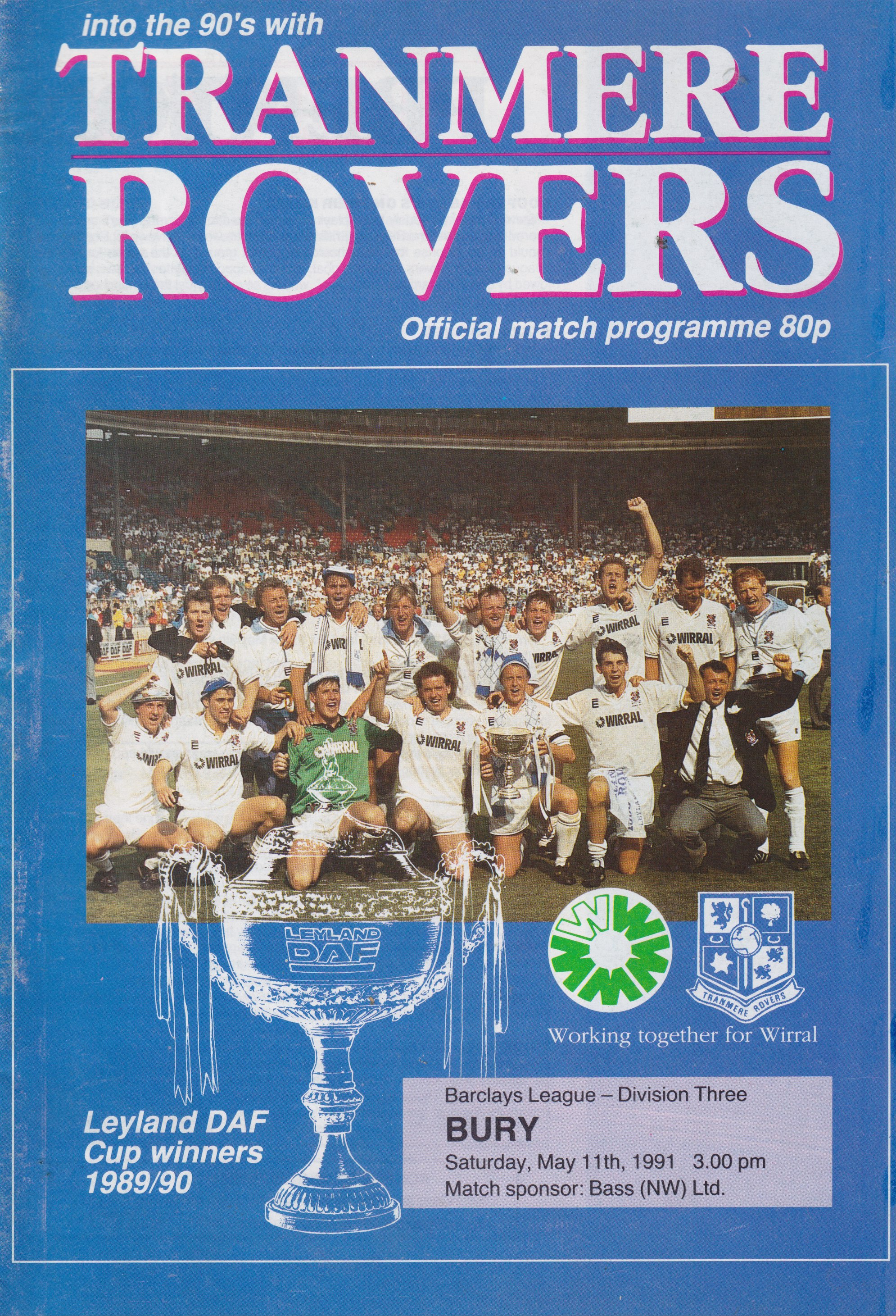 Match Programme for 11/05/1991