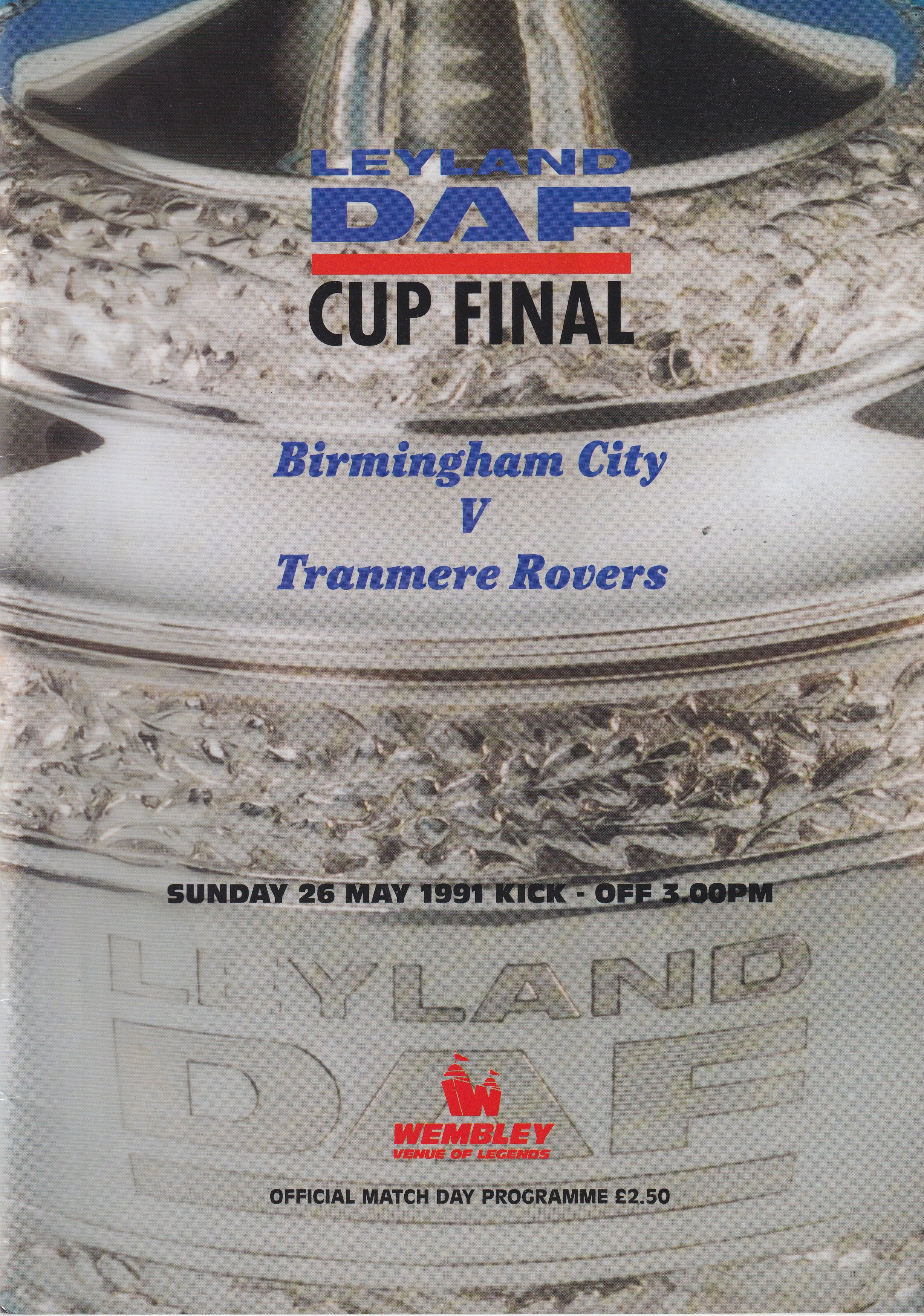Match Programme for 26/05/1991