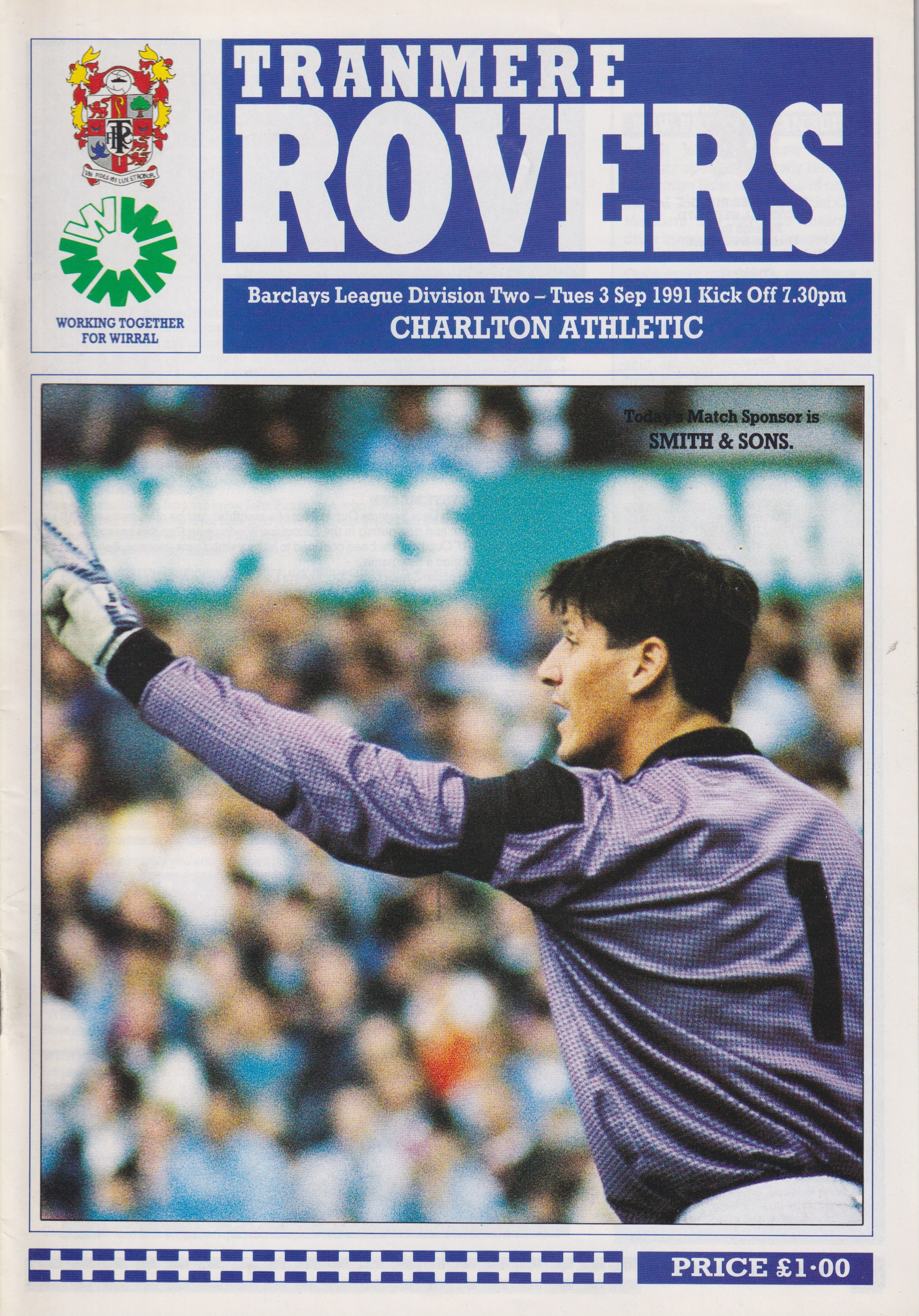 Match Programme for 03/09/1991