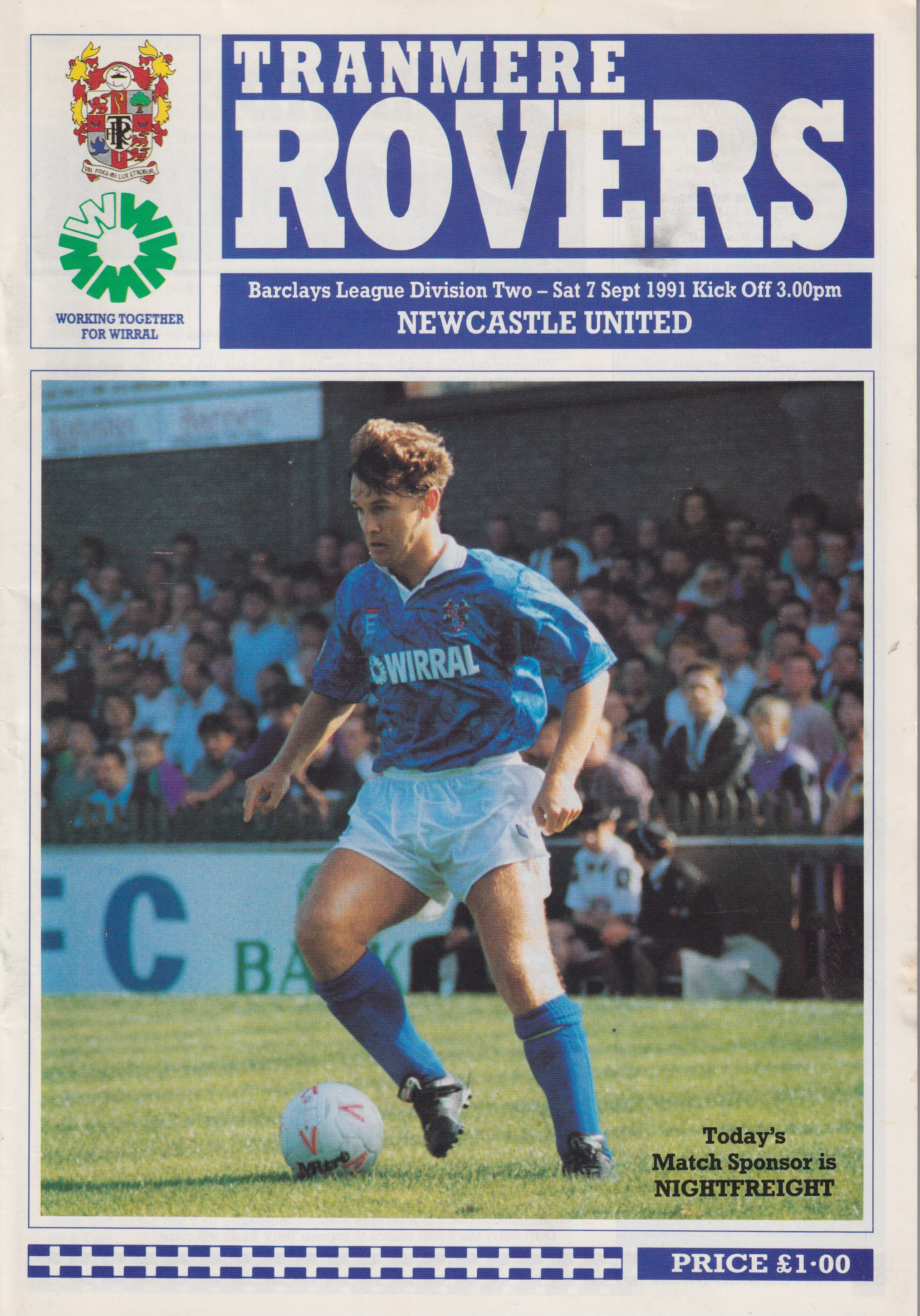 Match Programme for 07/09/1991