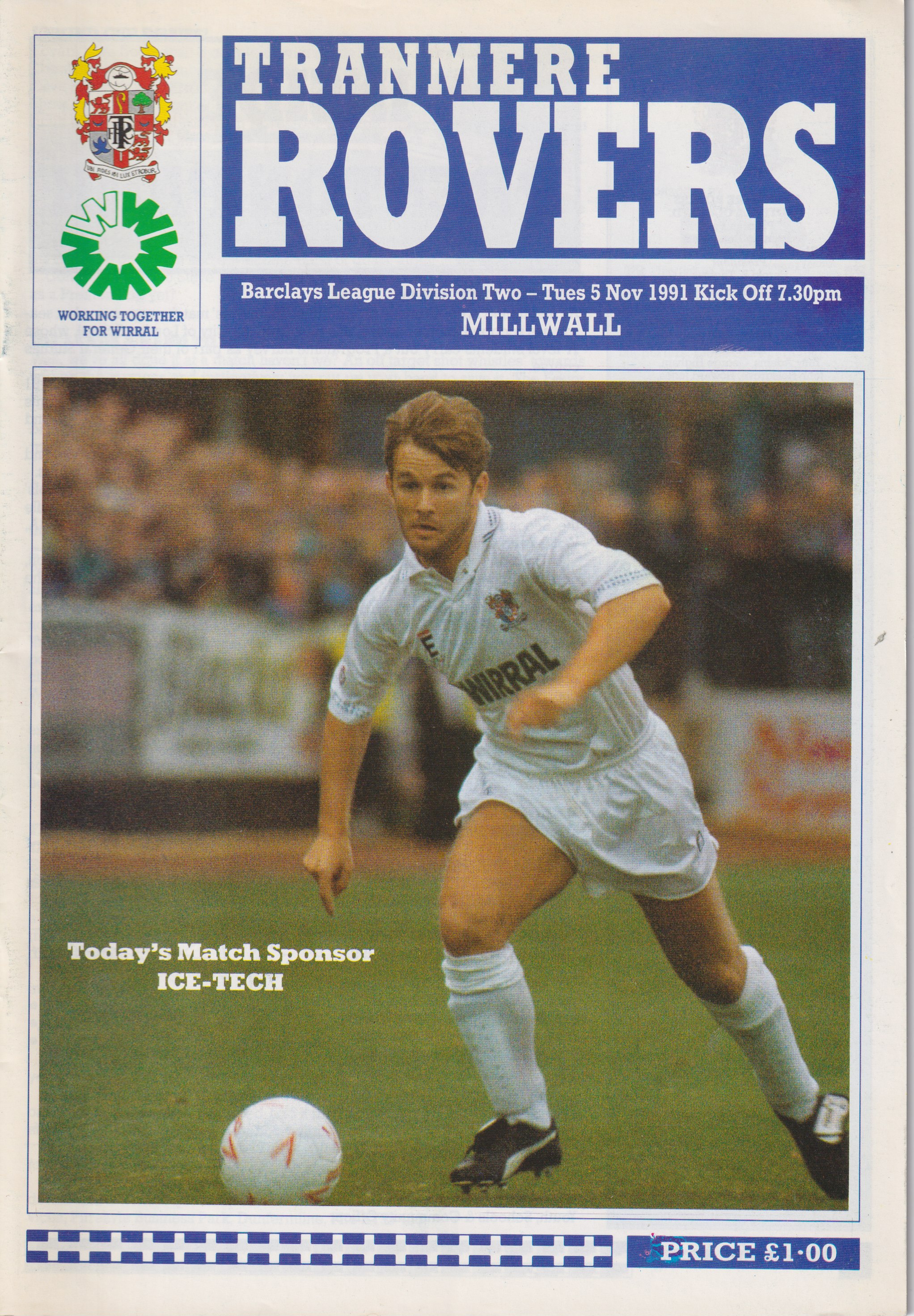 Match Programme for 05/11/1991