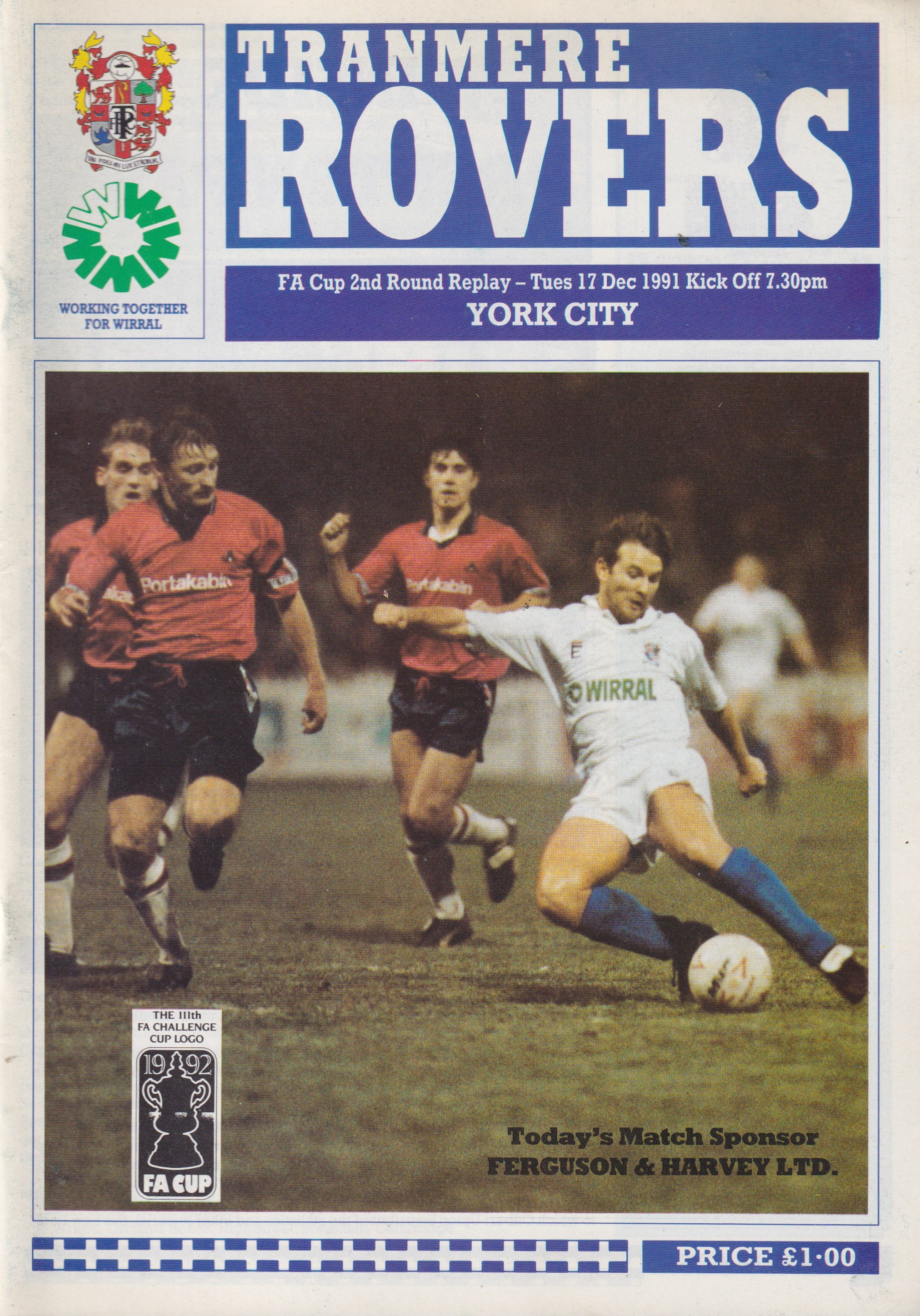 Match Programme for 17/12/1991