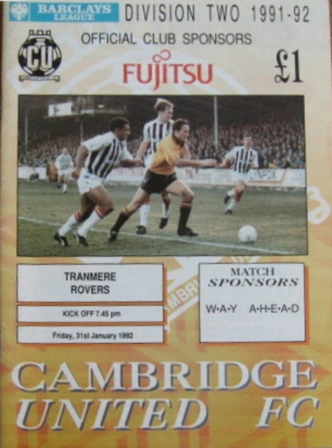 Match Programme for 31/01/1992