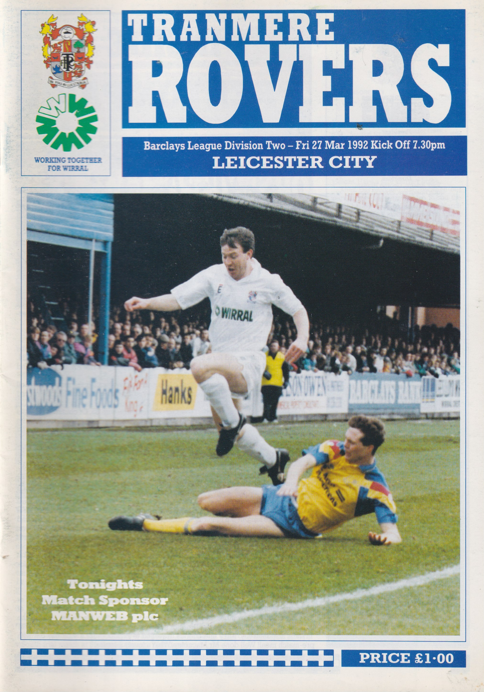 Match Programme for 27/03/1992