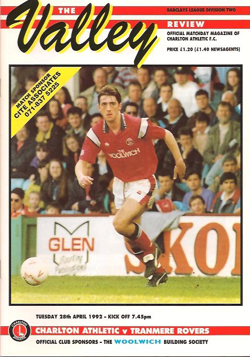 Match Programme for 28/04/1992