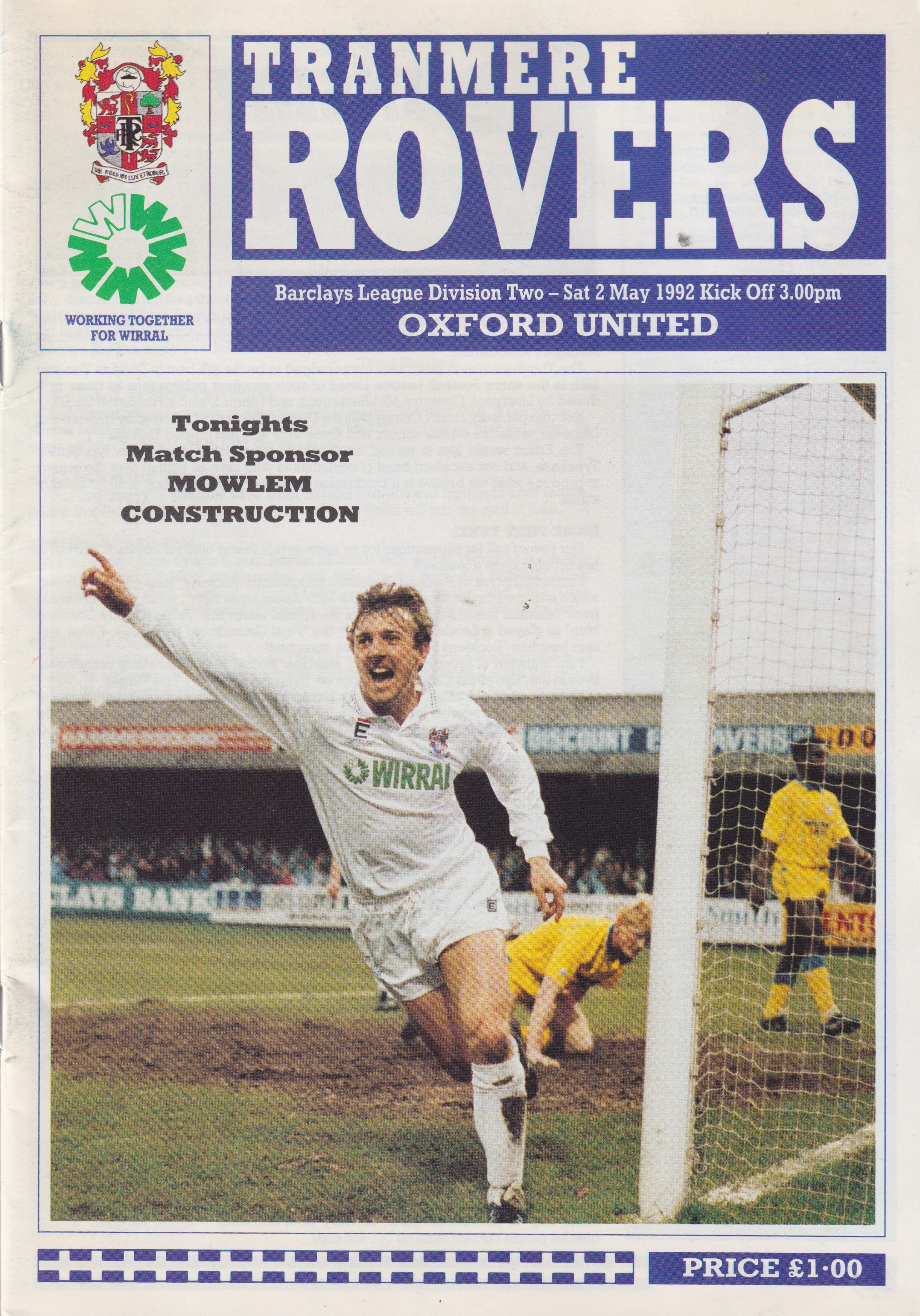 Match Programme for 02/05/1992