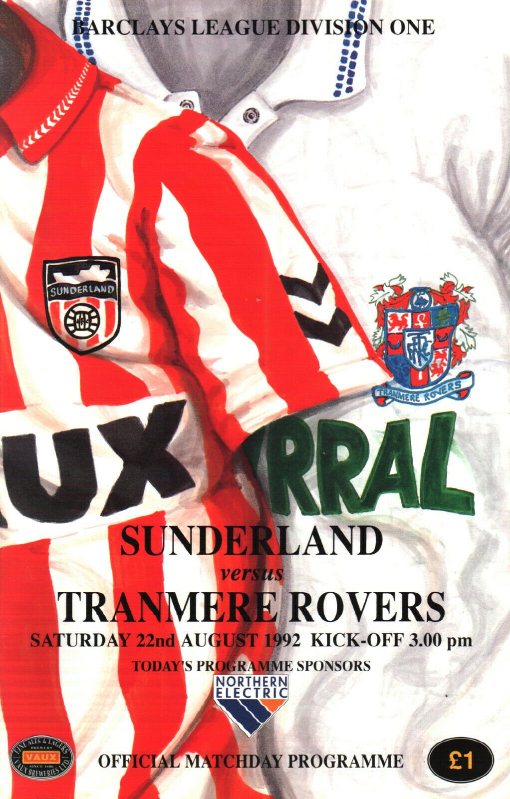 Match Programme for 22/08/1992