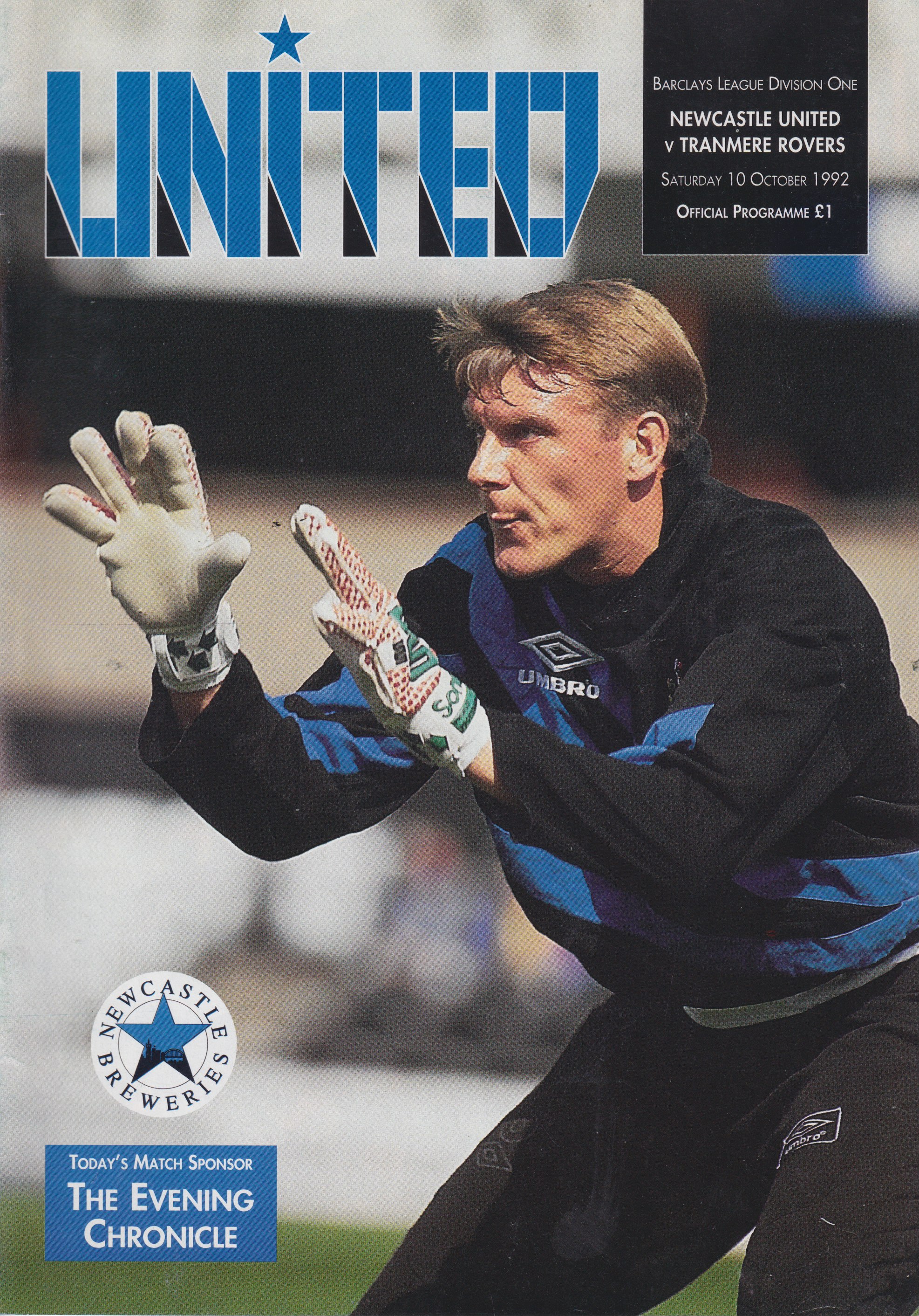 Match Programme for 10/10/1992