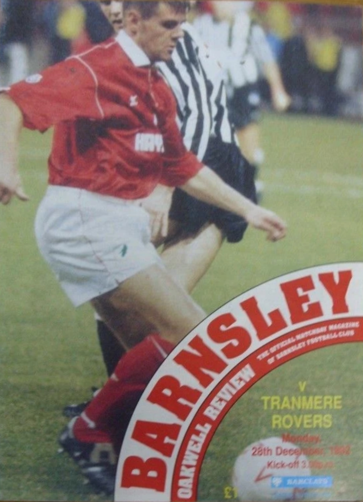 Match Programme for 28/12/1992