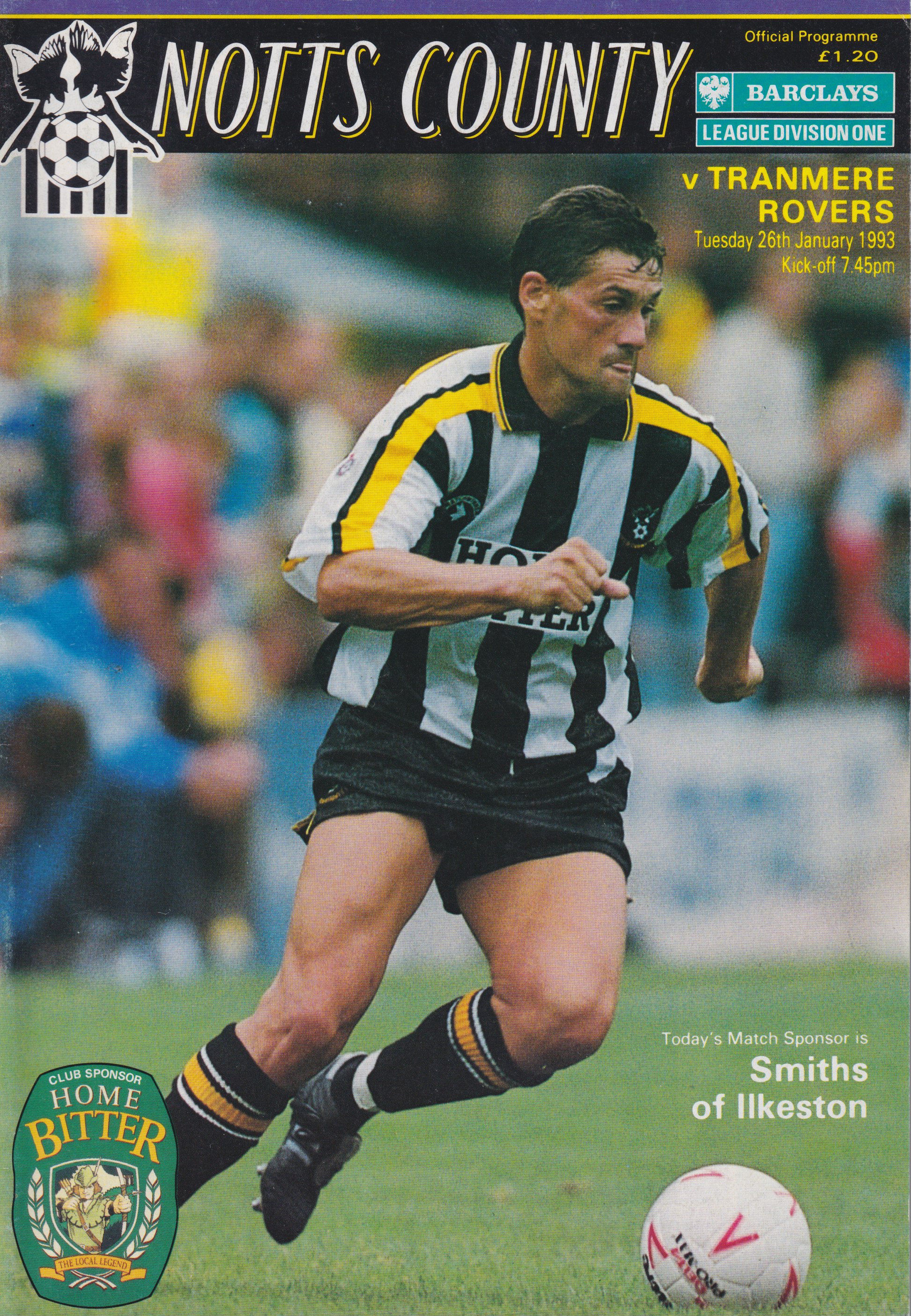 Match Programme for 26/01/1993