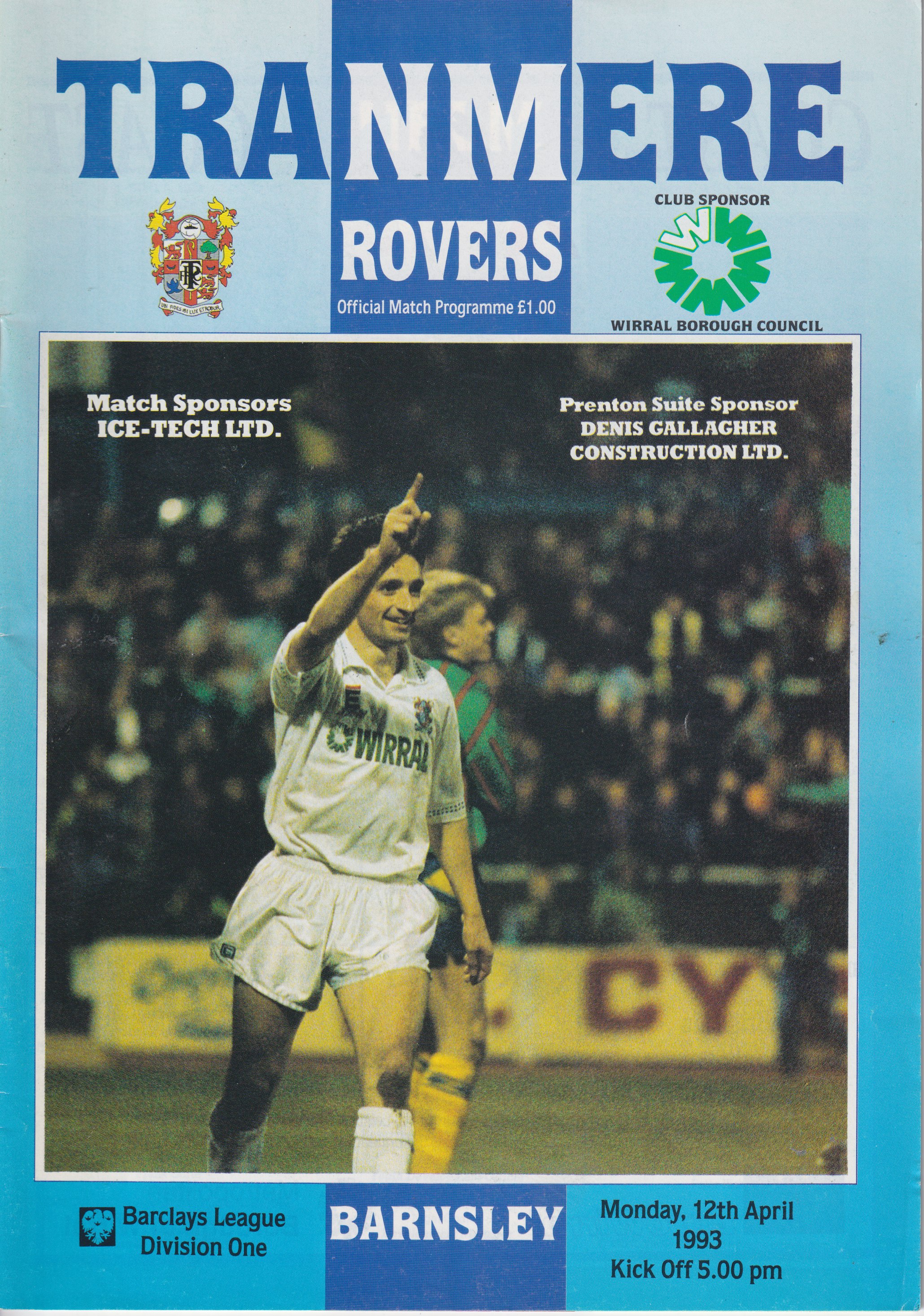 Match Programme for 12/04/1993