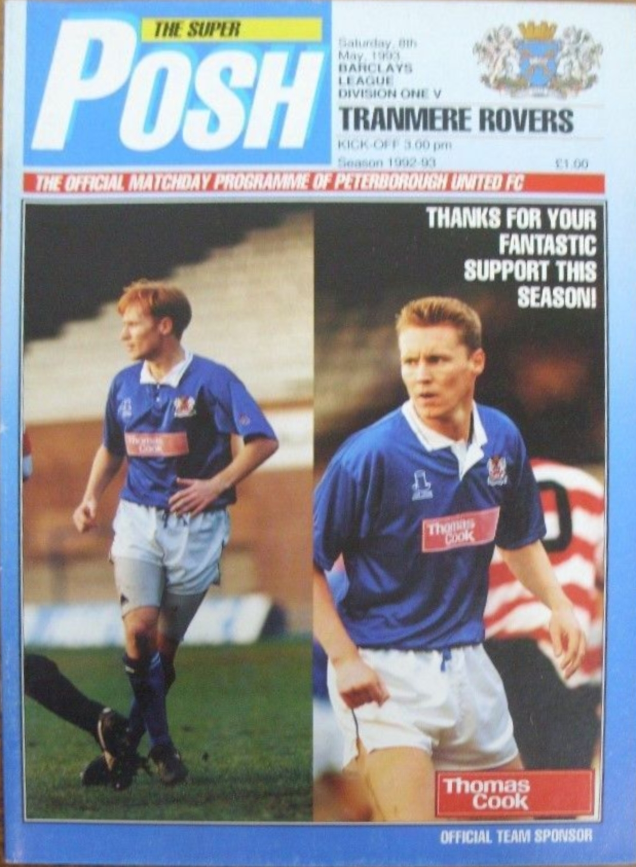 Match Programme for 08/05/1993