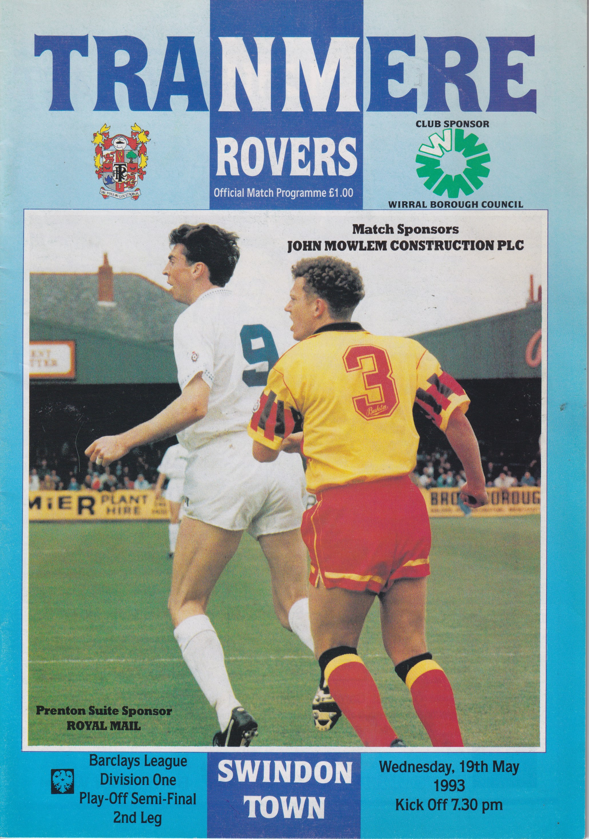 Match Programme for 19/05/1993