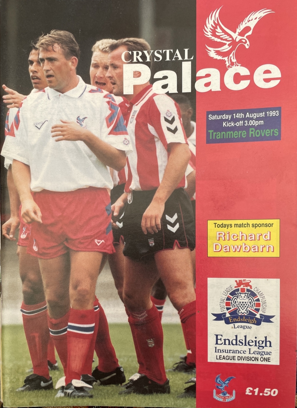 Match Programme for 14/08/1993