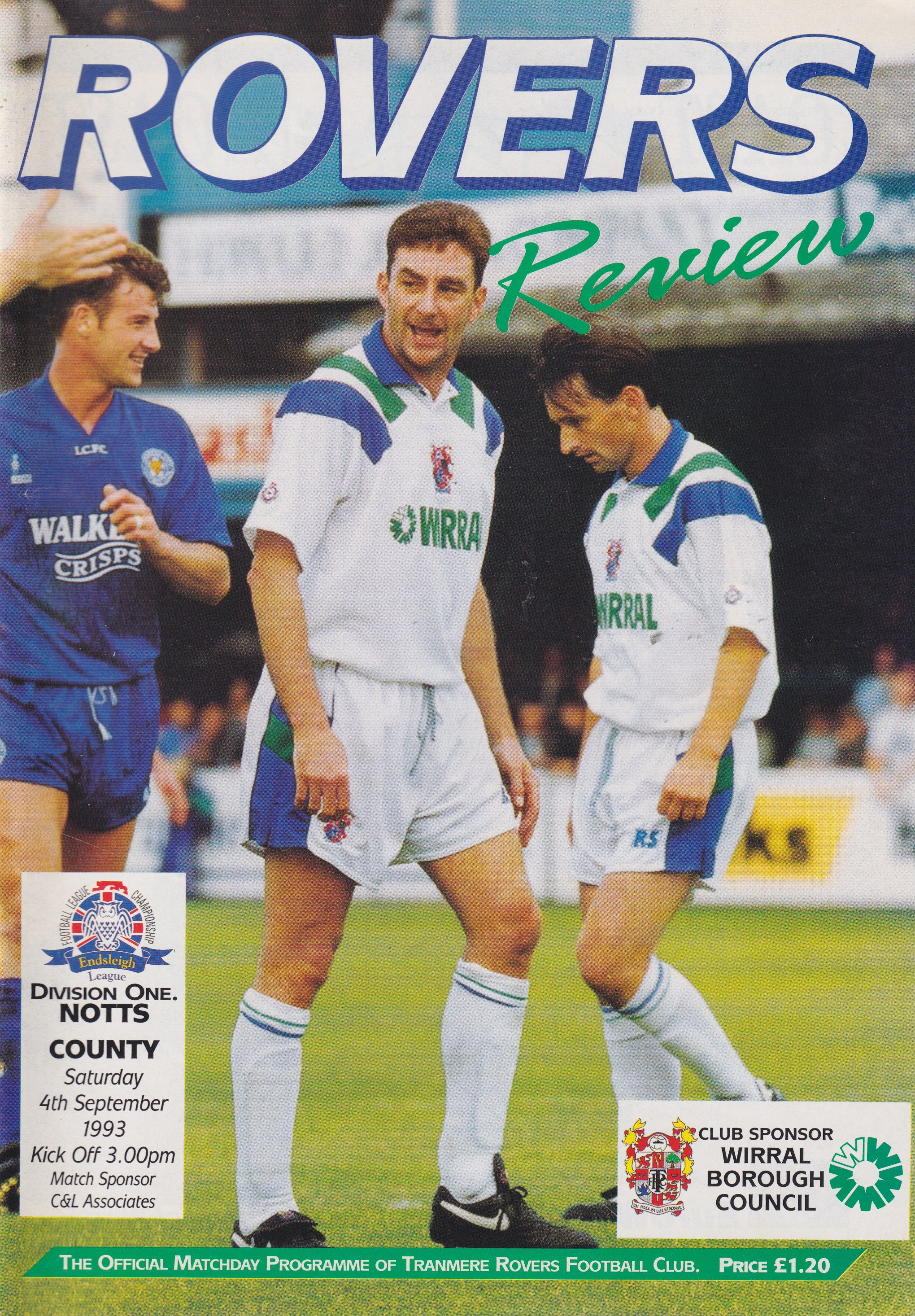 Match Programme for 04/09/1993