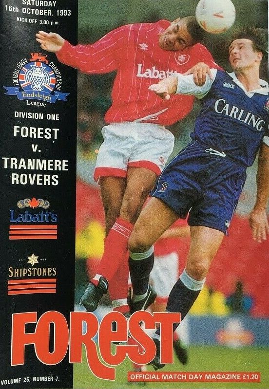 Match Programme for 16/10/1993