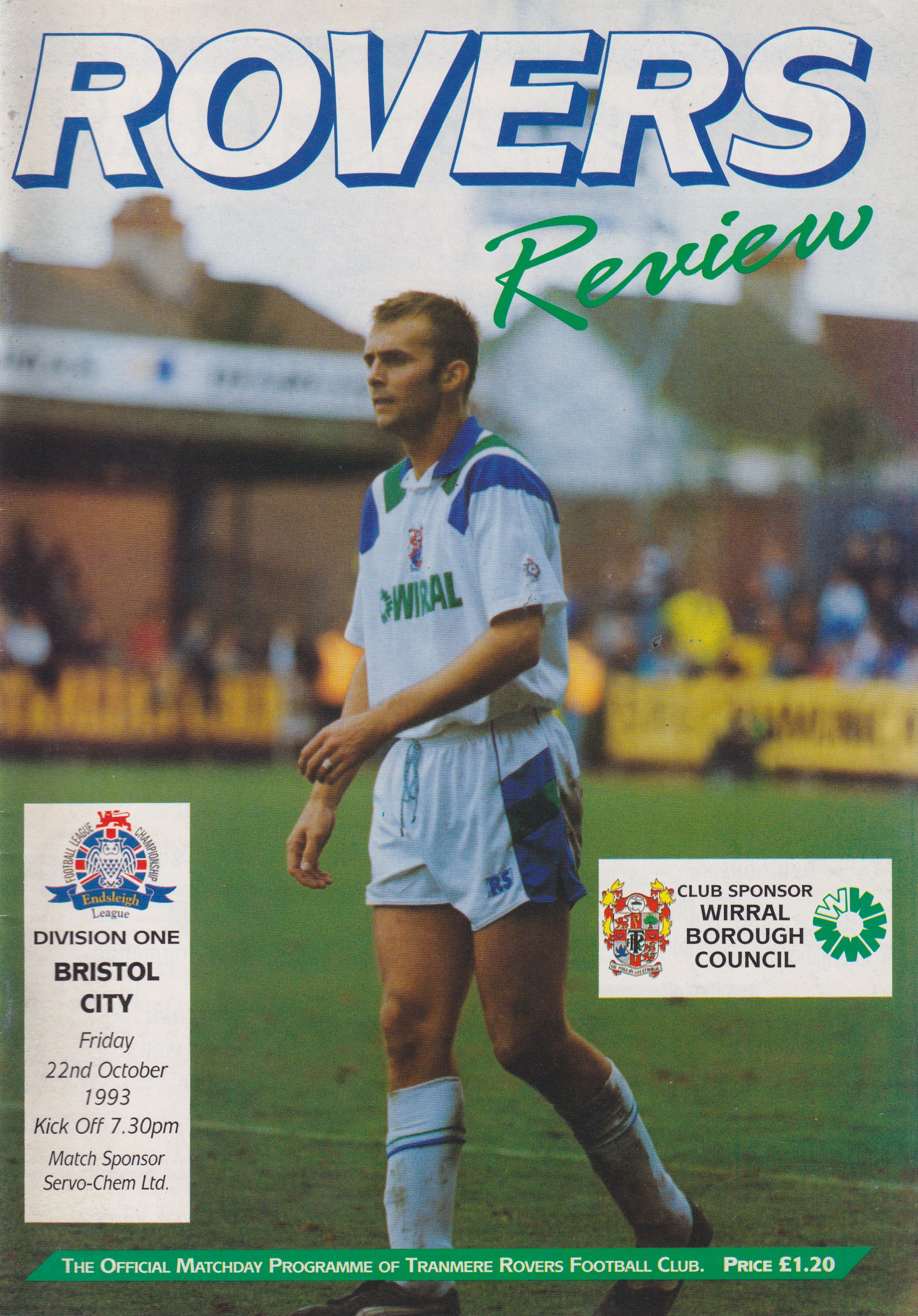 Match Programme for 22/10/1993