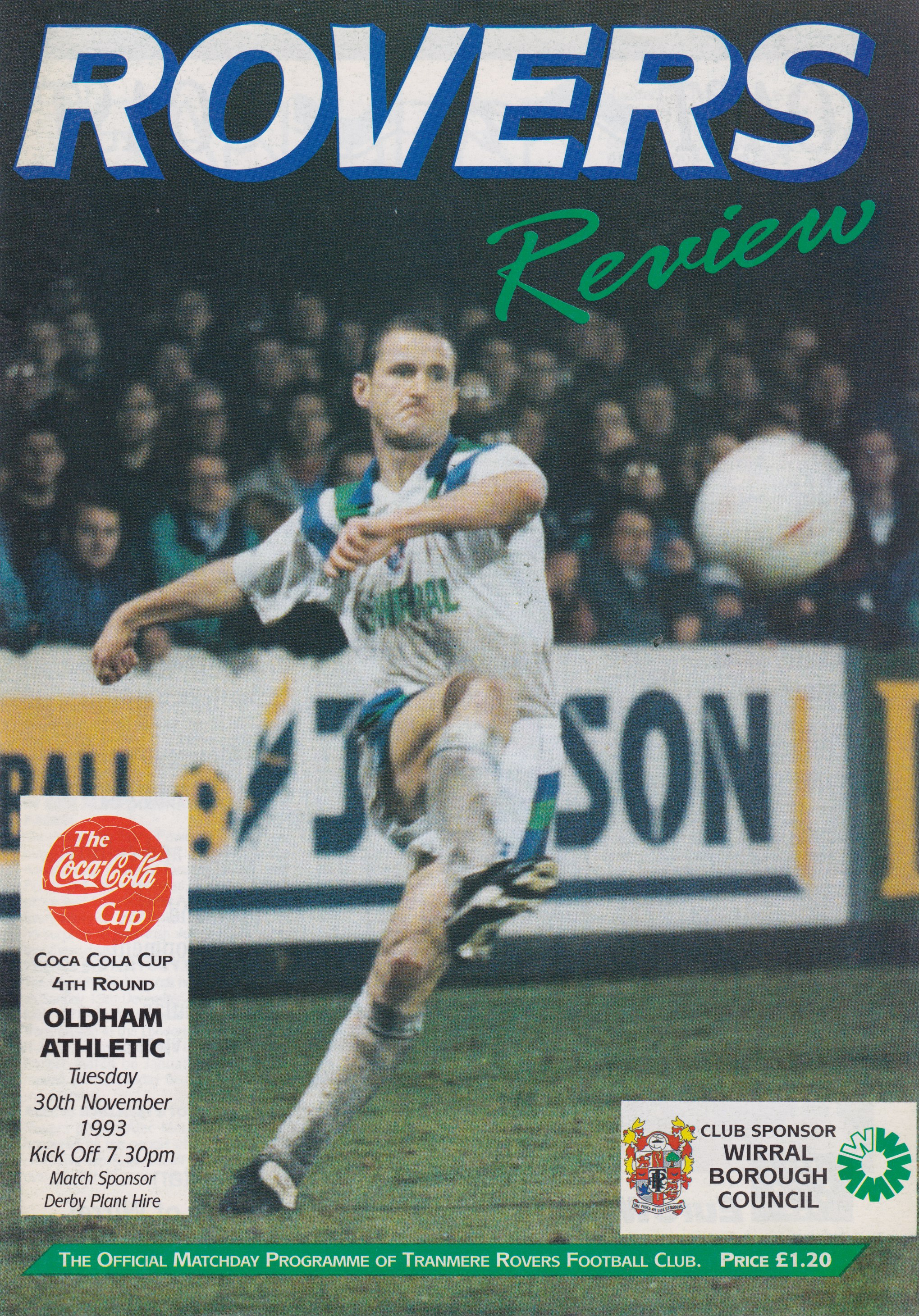 Match Programme for 30/11/1993