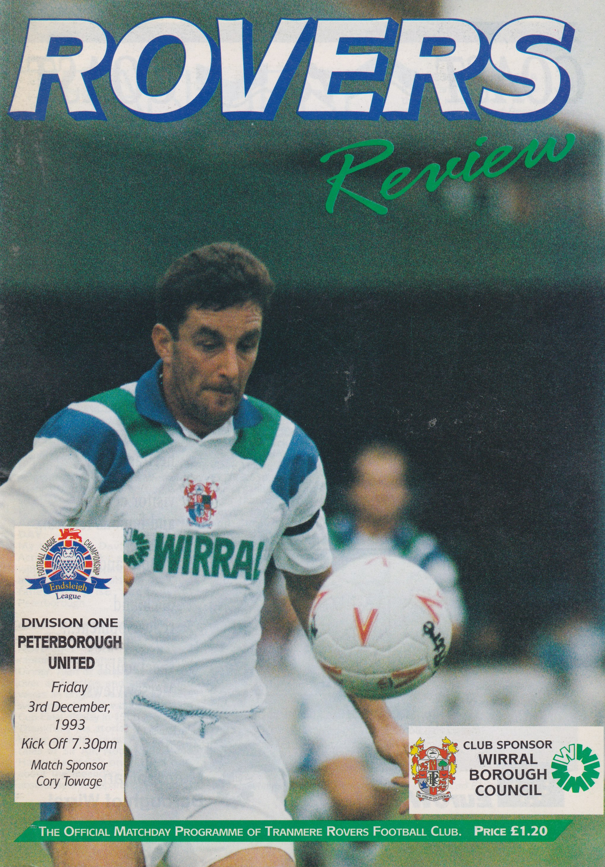 Match Programme for 03/12/1993