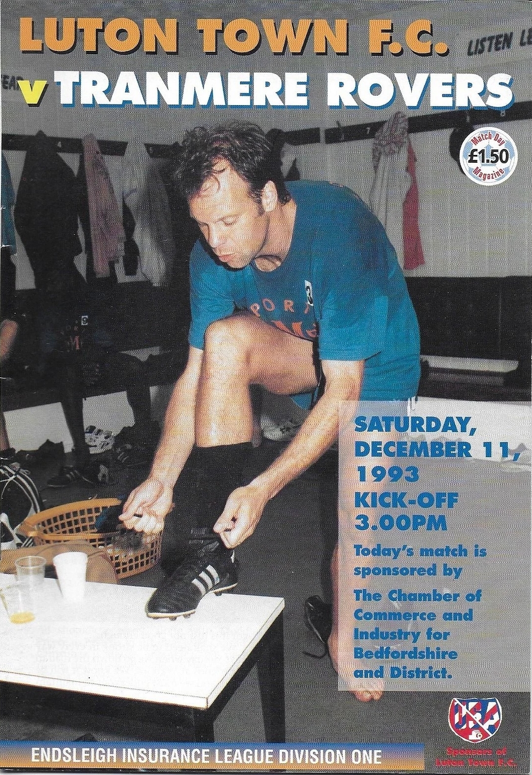 Match Programme for 11/12/1993