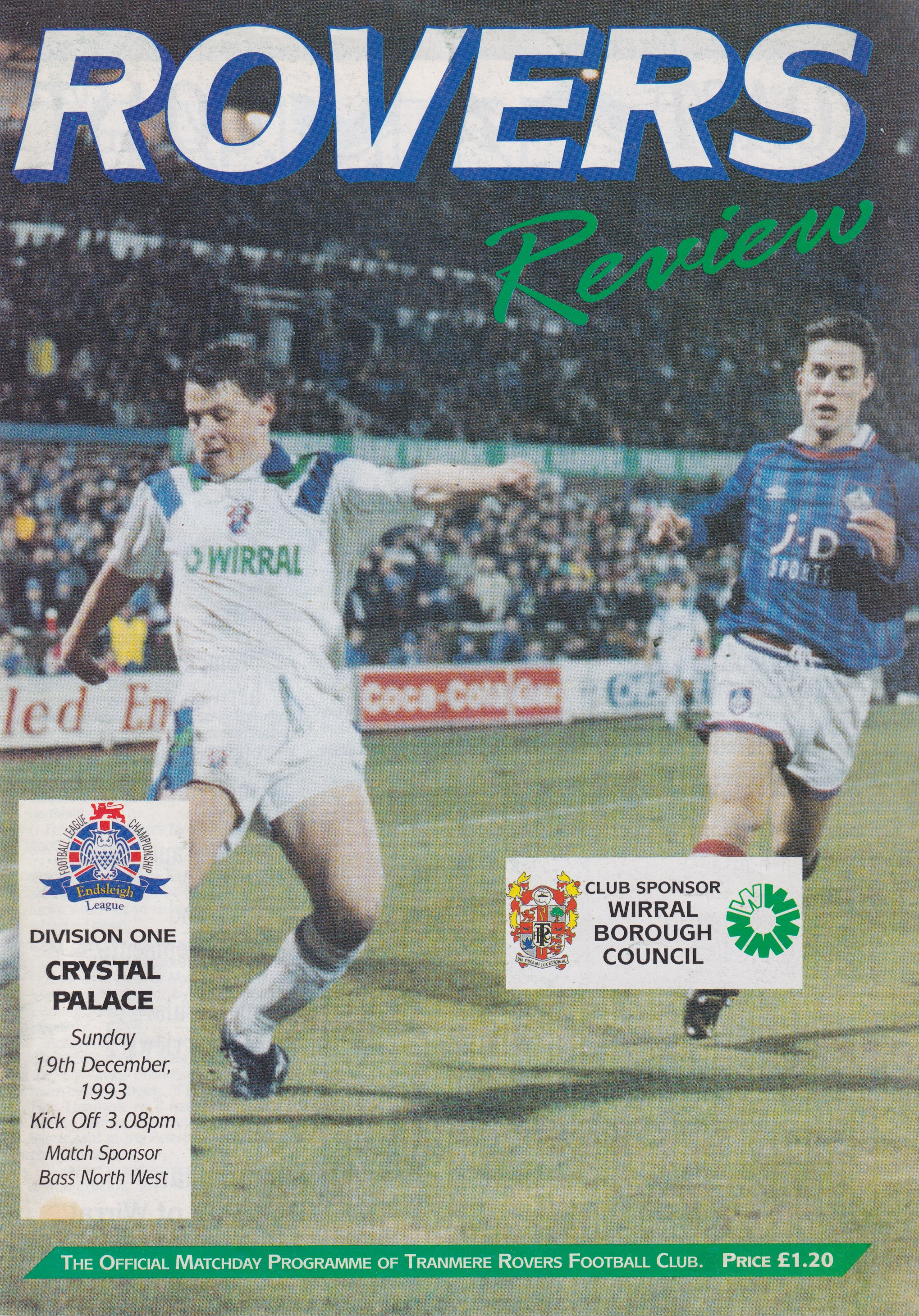 Match Programme for 19/12/1993