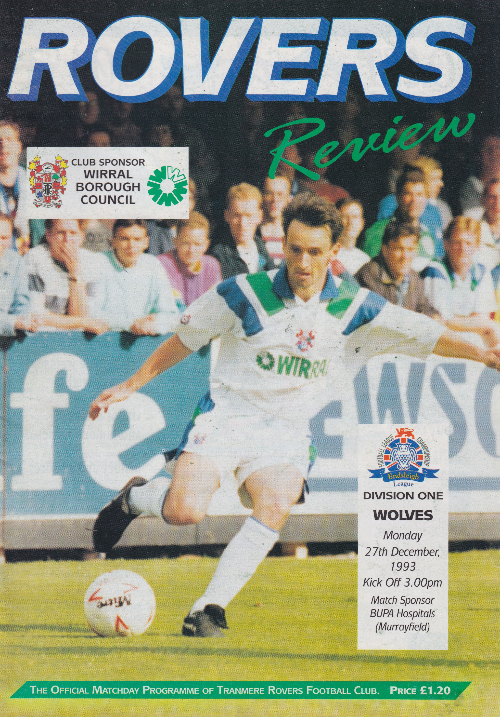 Match Programme for 27/12/1993