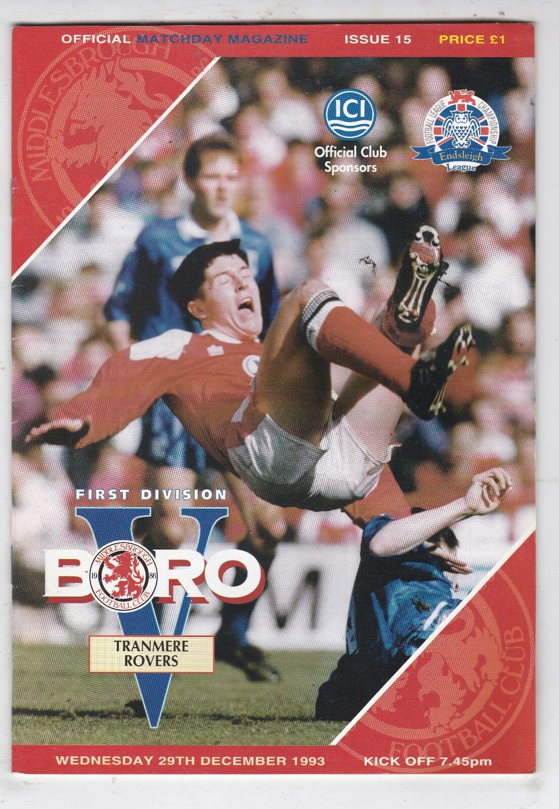 Match Programme for 29/12/1993