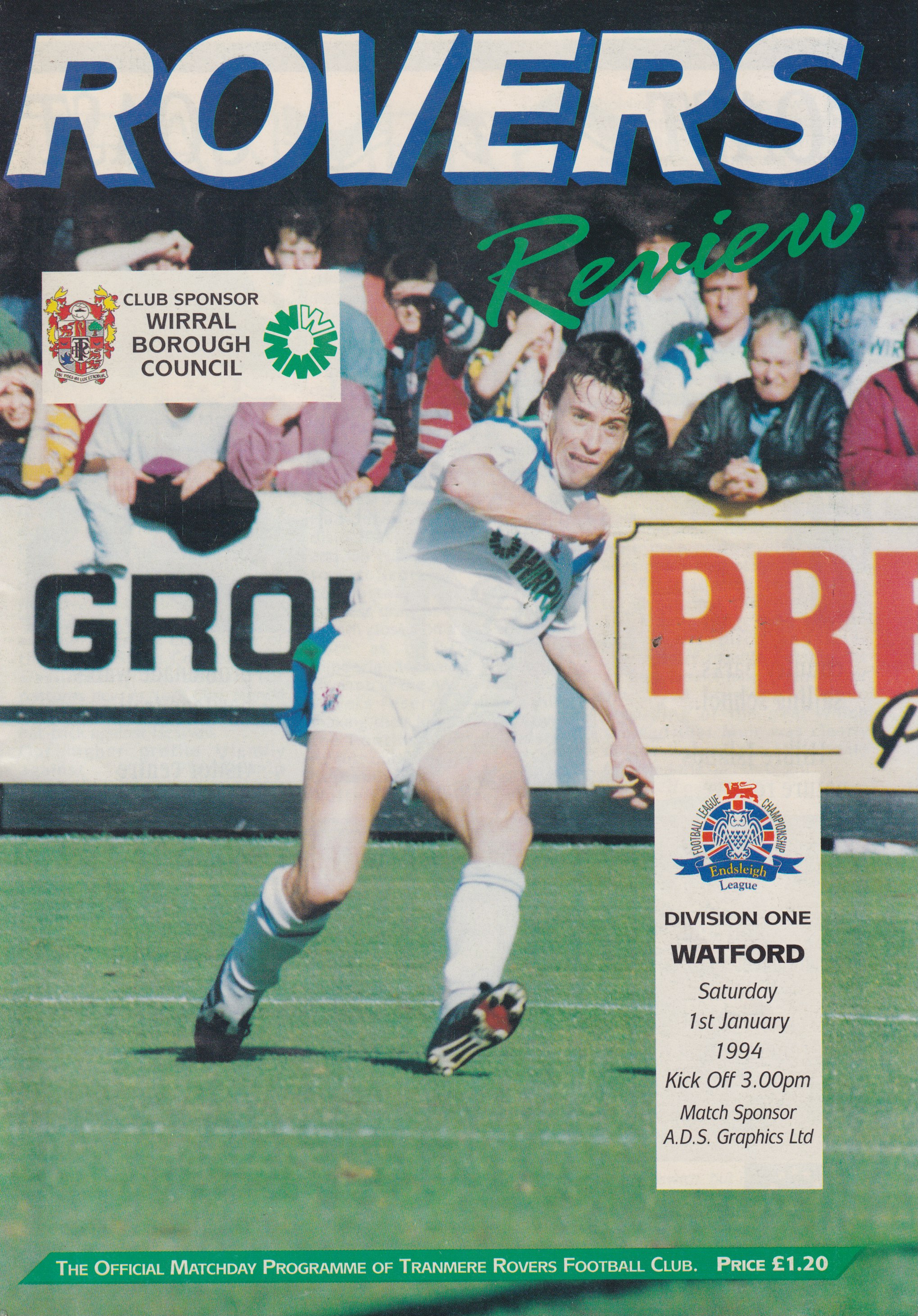 Match Programme for 01/01/1994