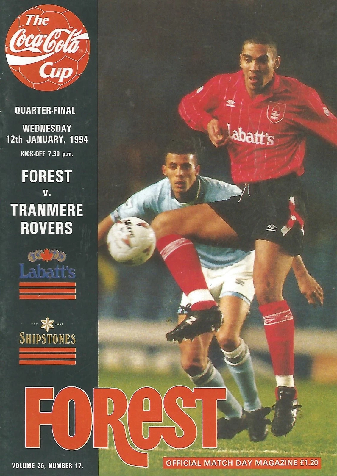 Match Programme for 26/01/1994