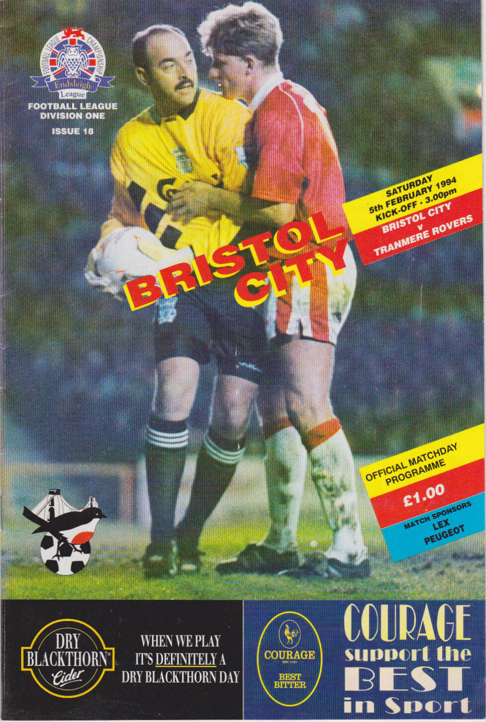 Match Programme for 05/02/1994