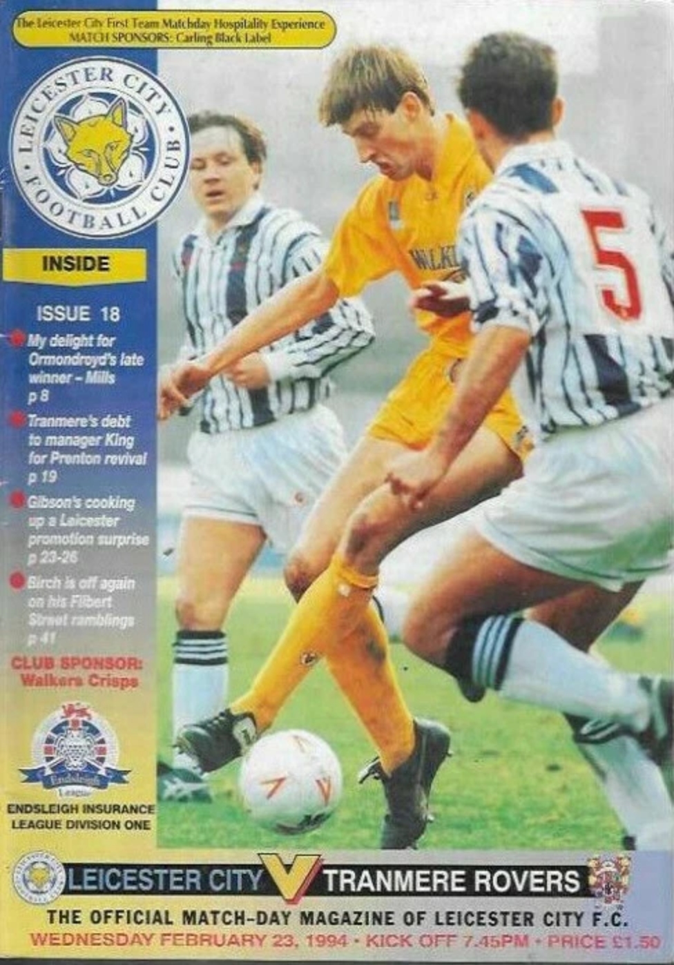 Match Programme for 23/02/1994