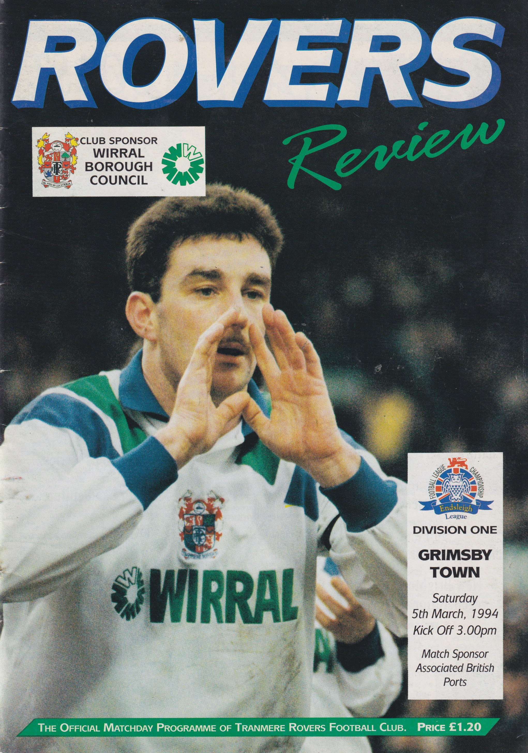 Match Programme for 05/03/1994