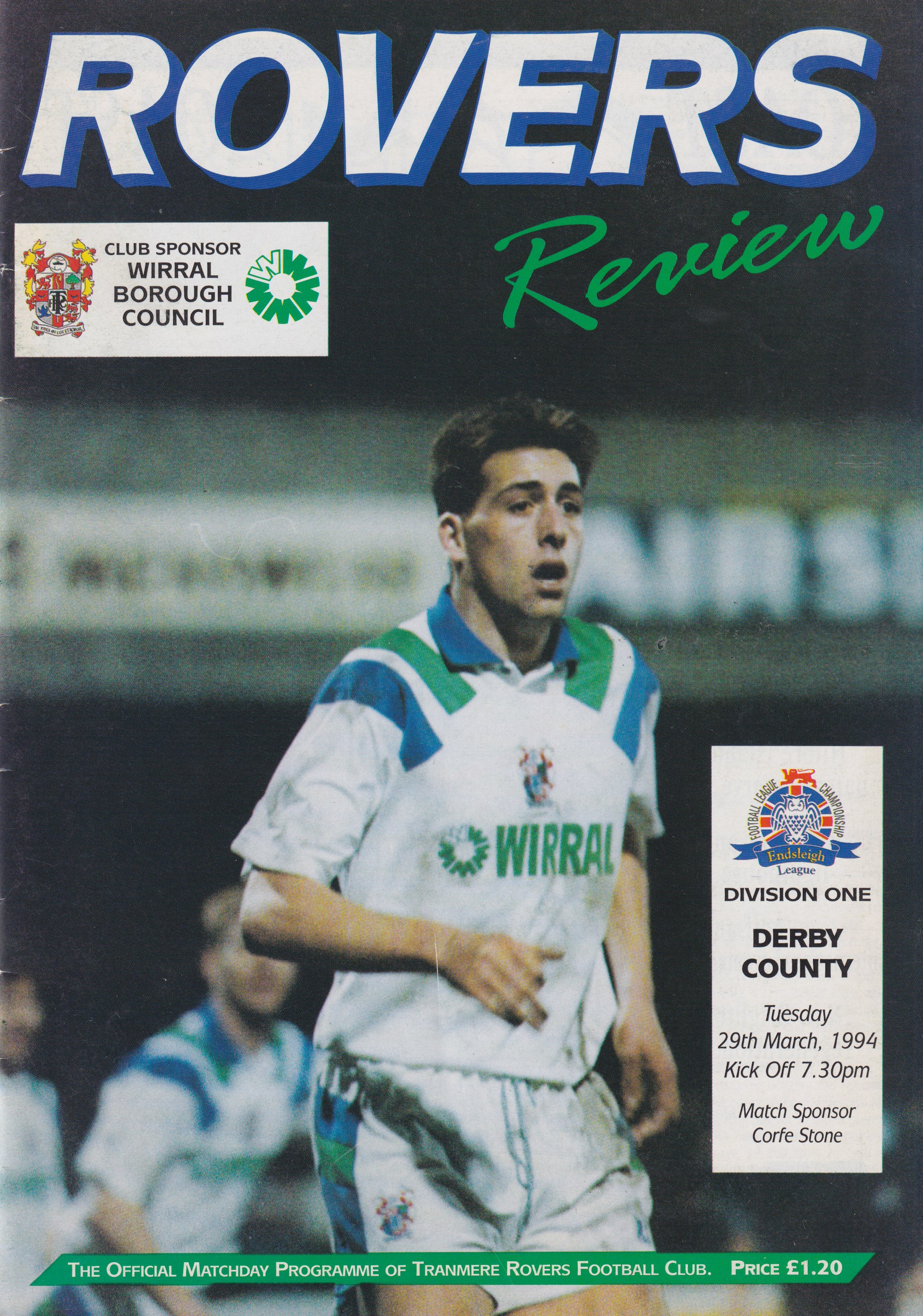 Match Programme for 29/03/1994