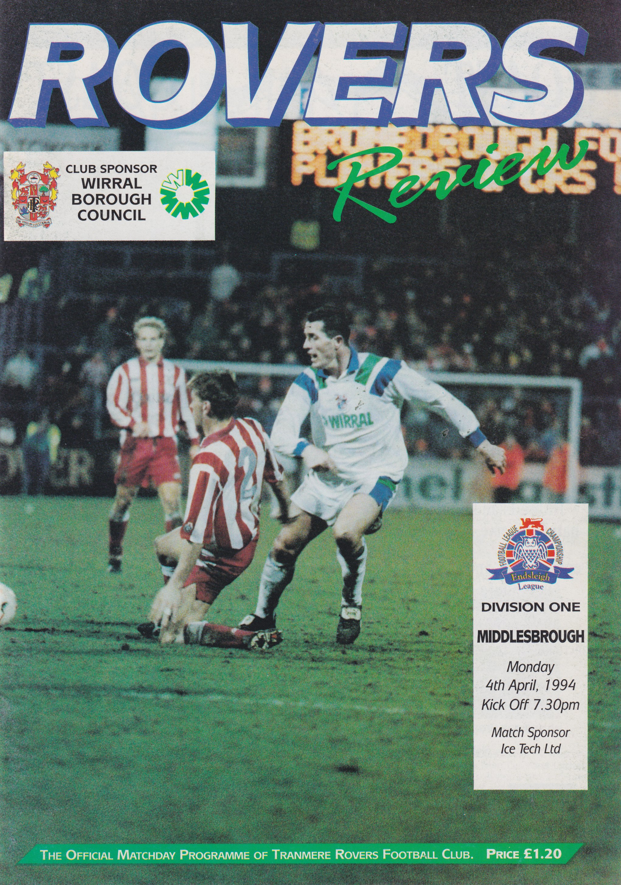Match Programme for 04/04/1994