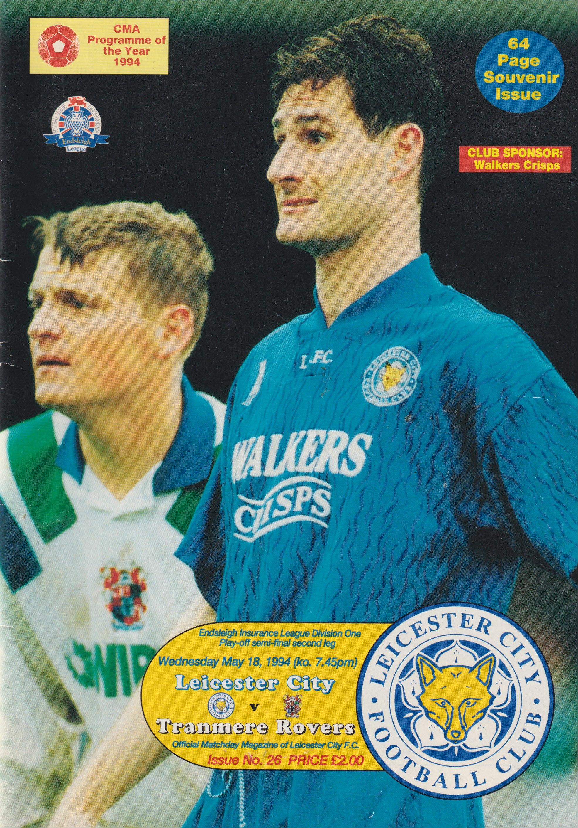Match Programme for 18/05/1994