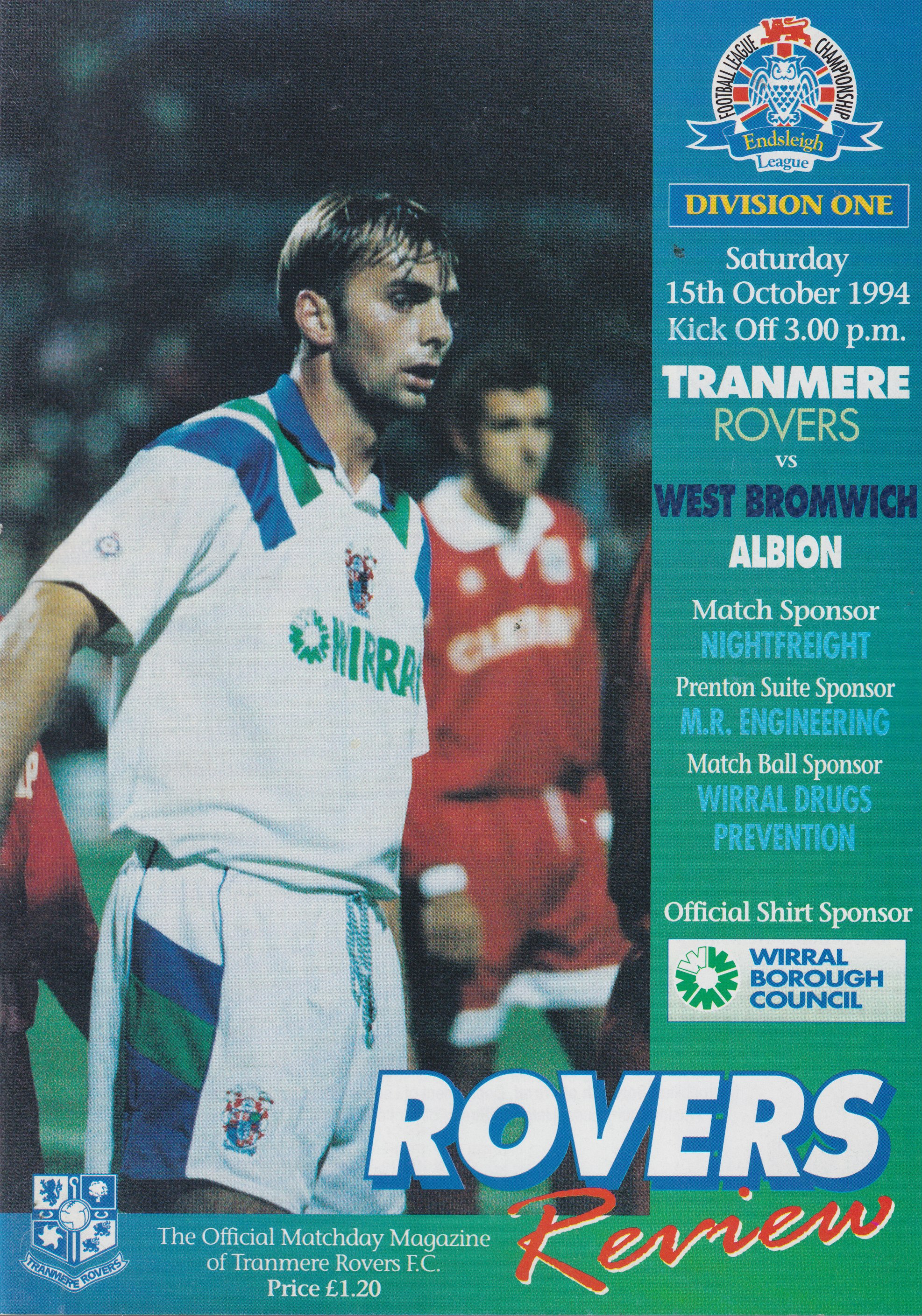 Match Programme for 15/10/1994