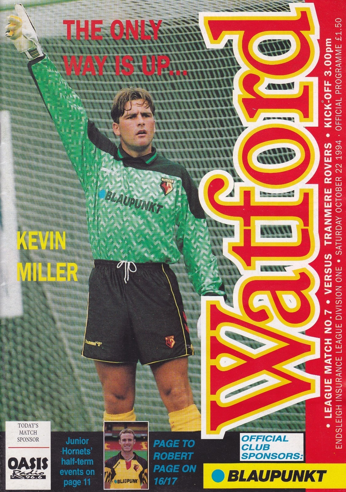 Match Programme for 22/10/1994